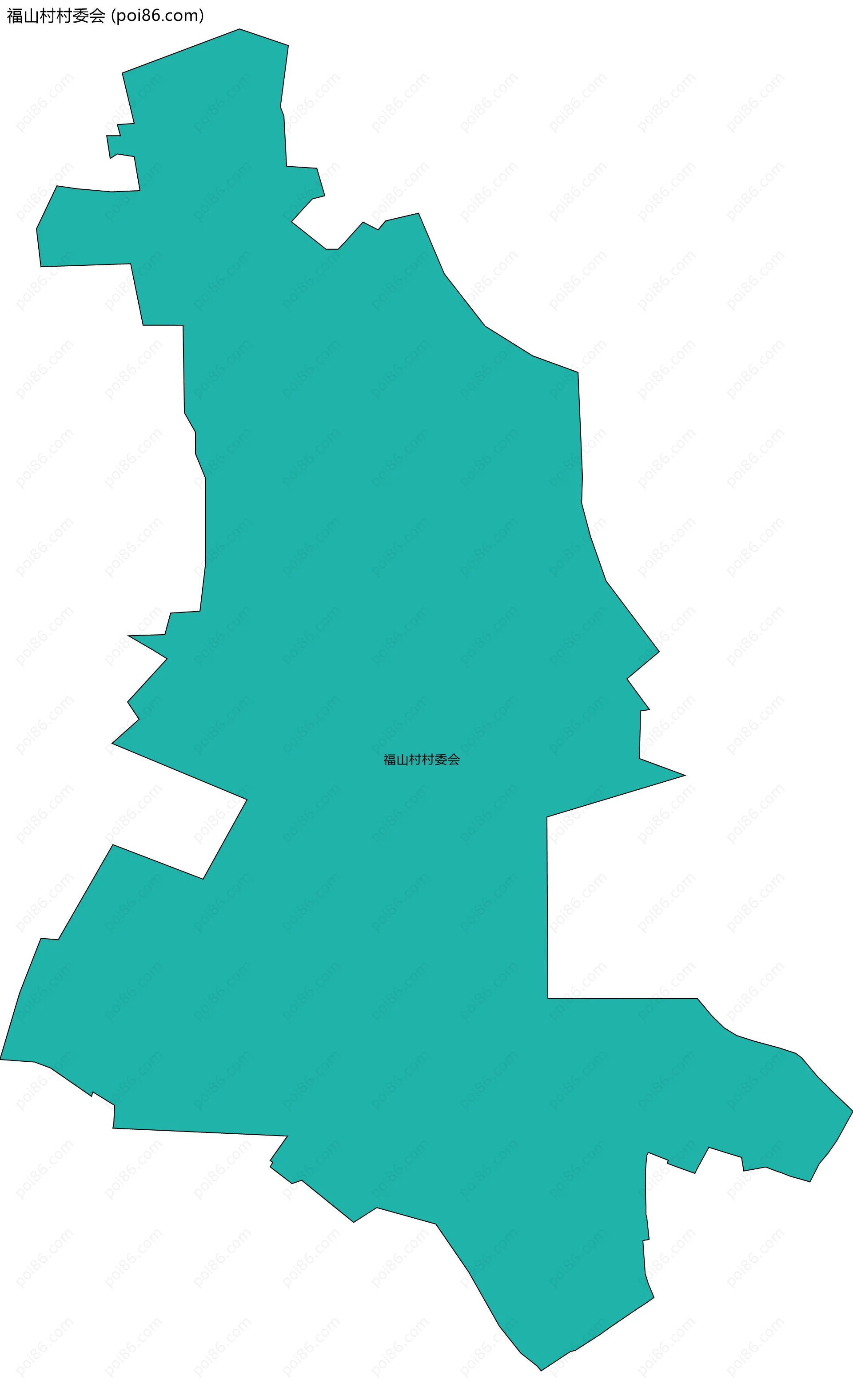 福山村村委会边界地图