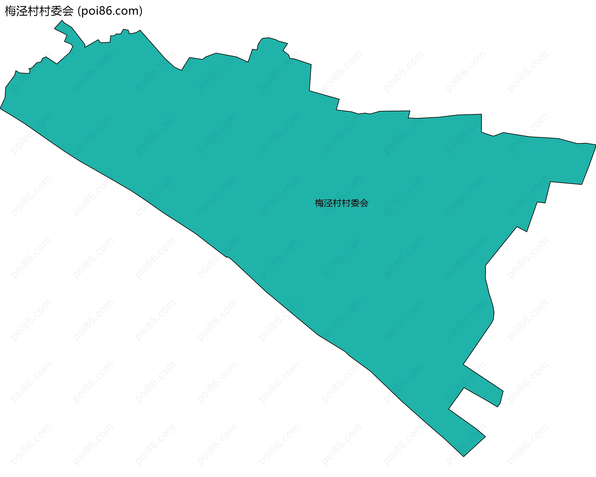 梅泾村村委会边界地图