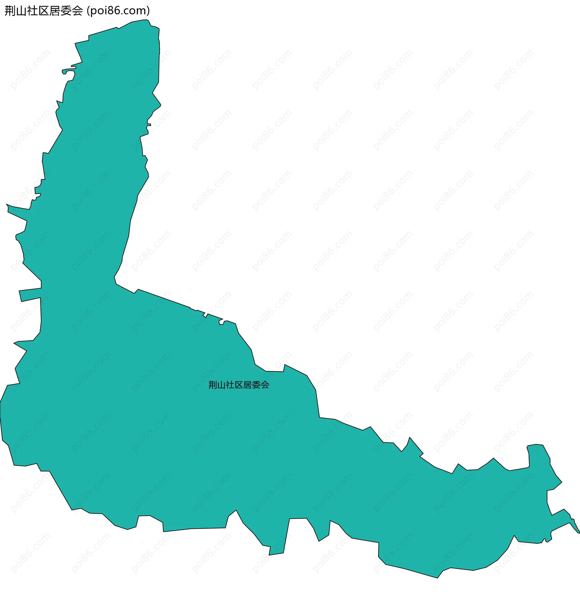 荆山社区居委会边界地图