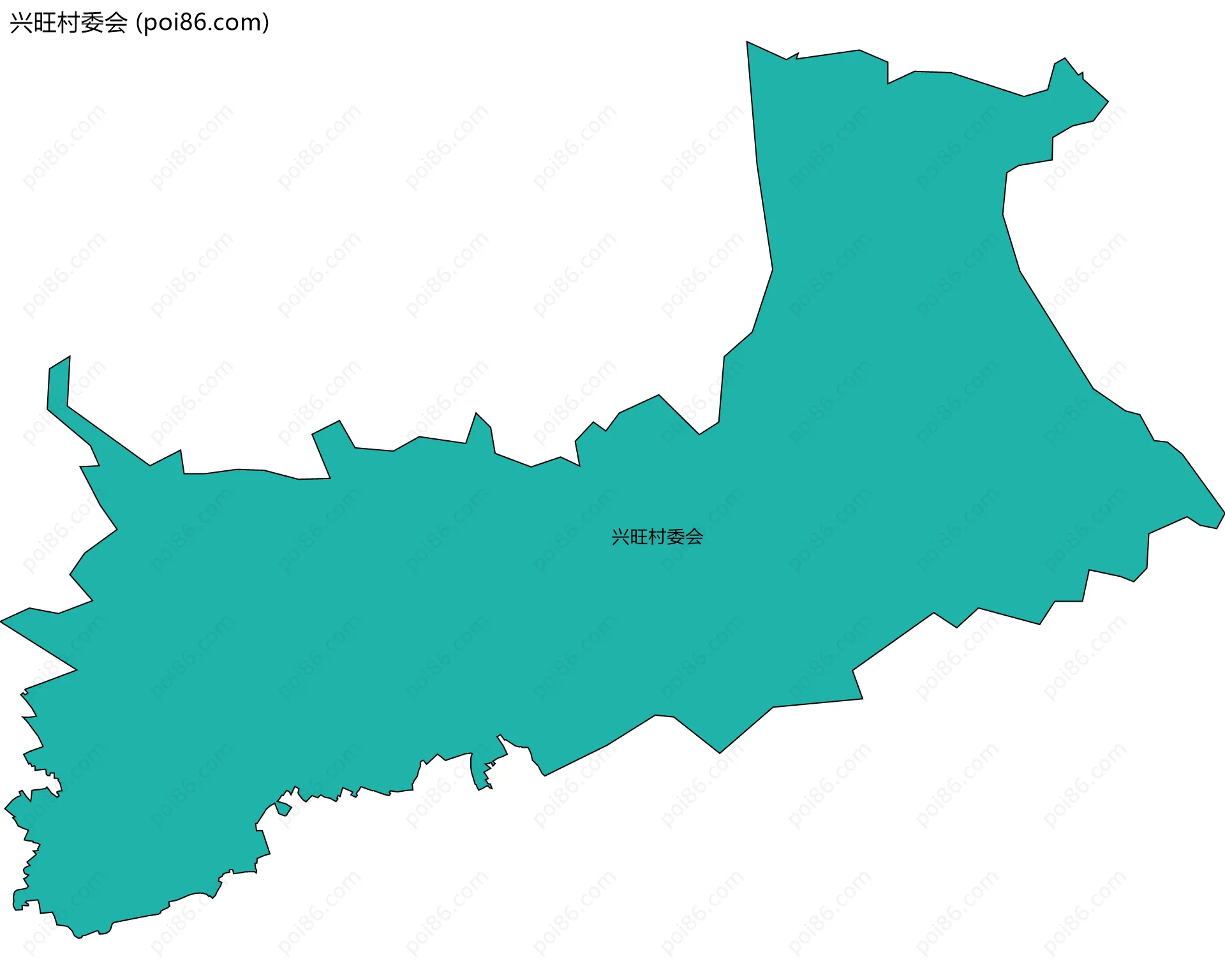 兴旺村委会边界地图