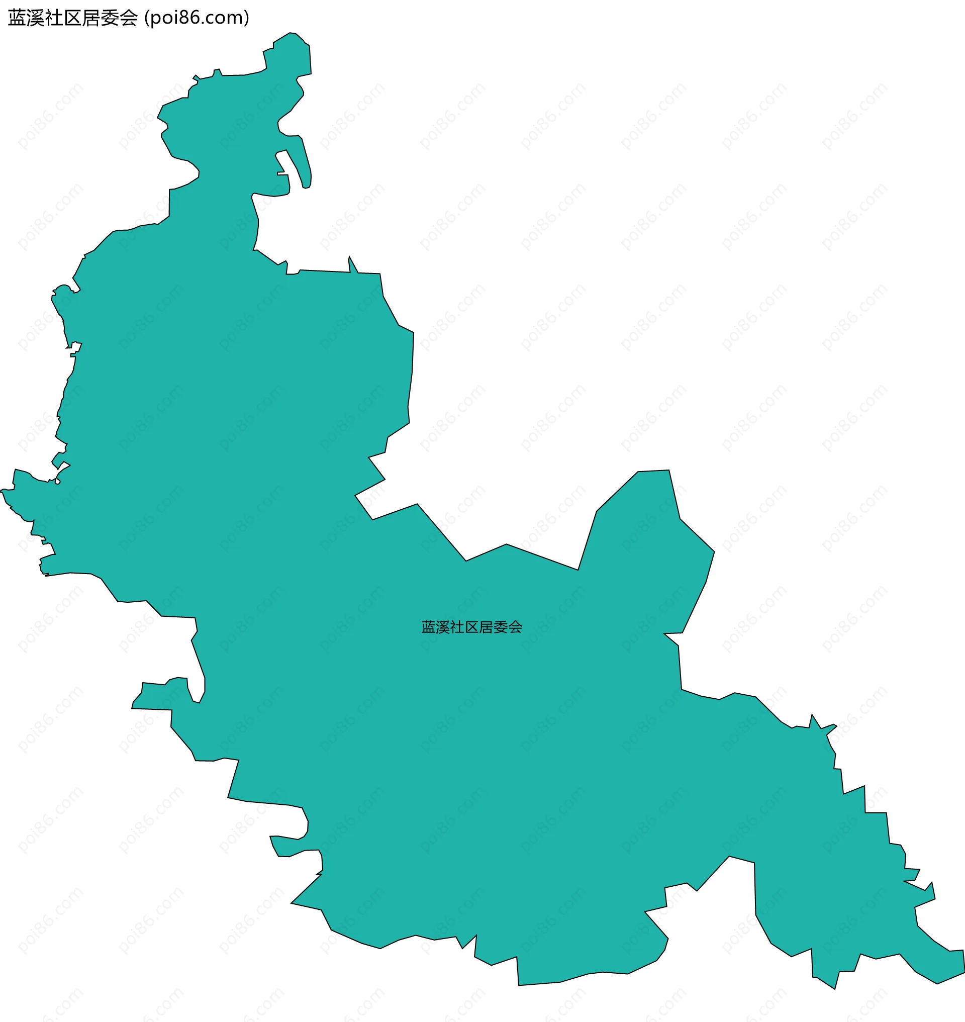 蓝溪社区居委会边界地图