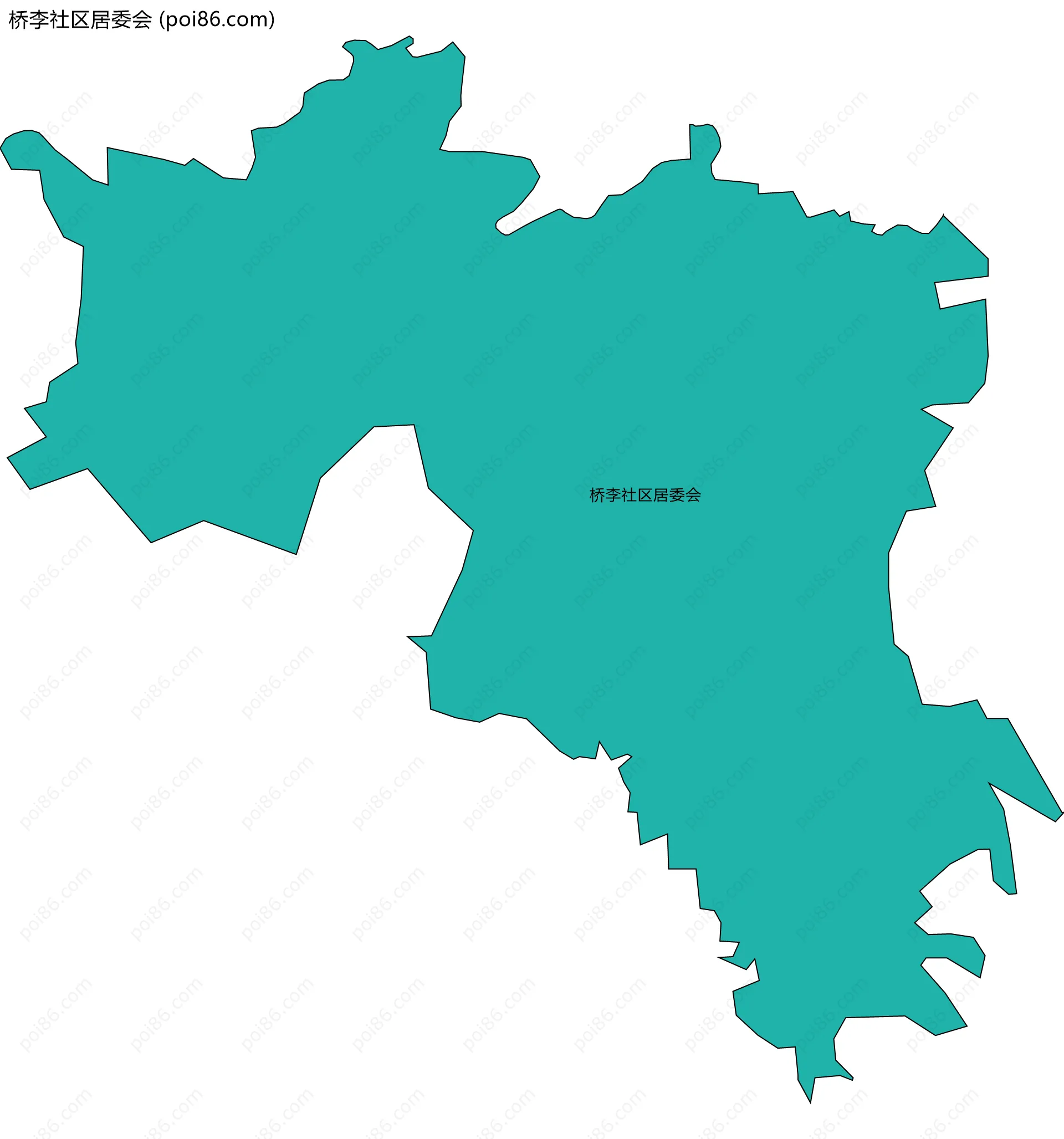 桥李社区居委会边界地图