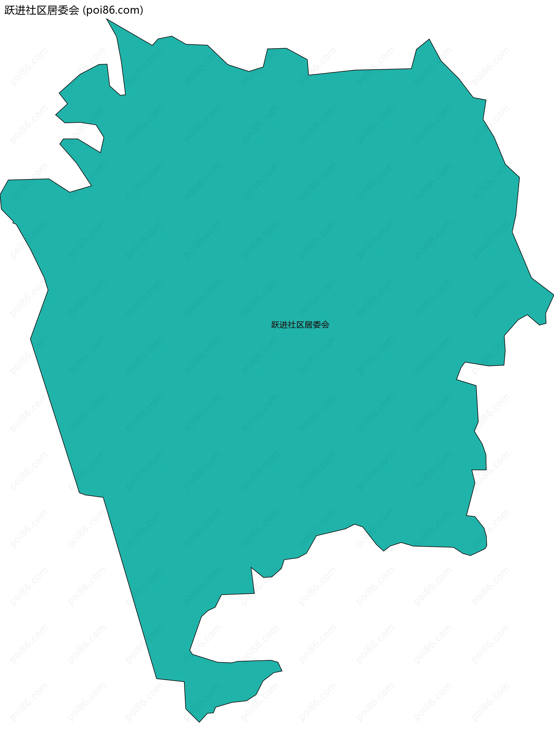 跃进社区居委会边界地图