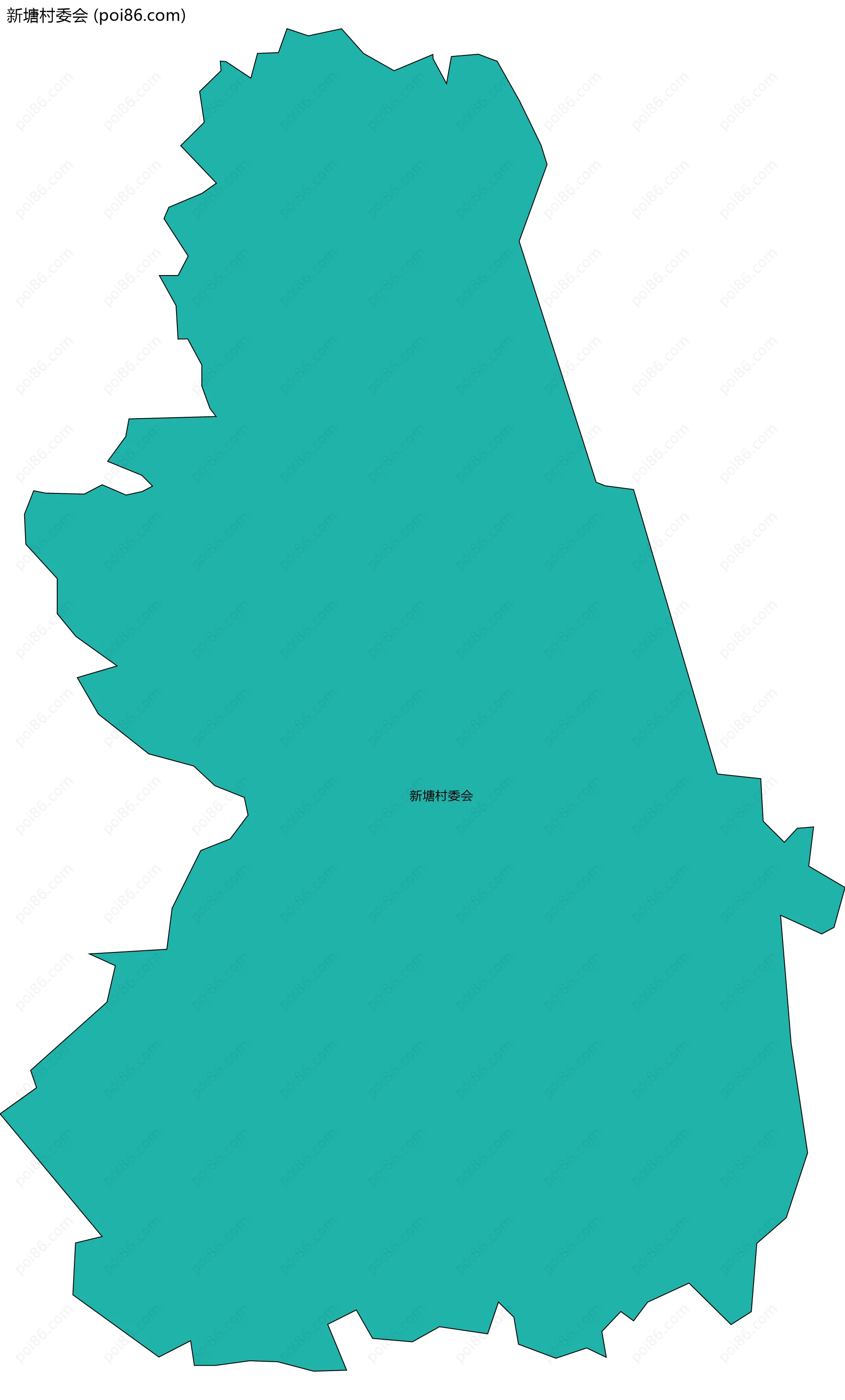 新塘村委会边界地图