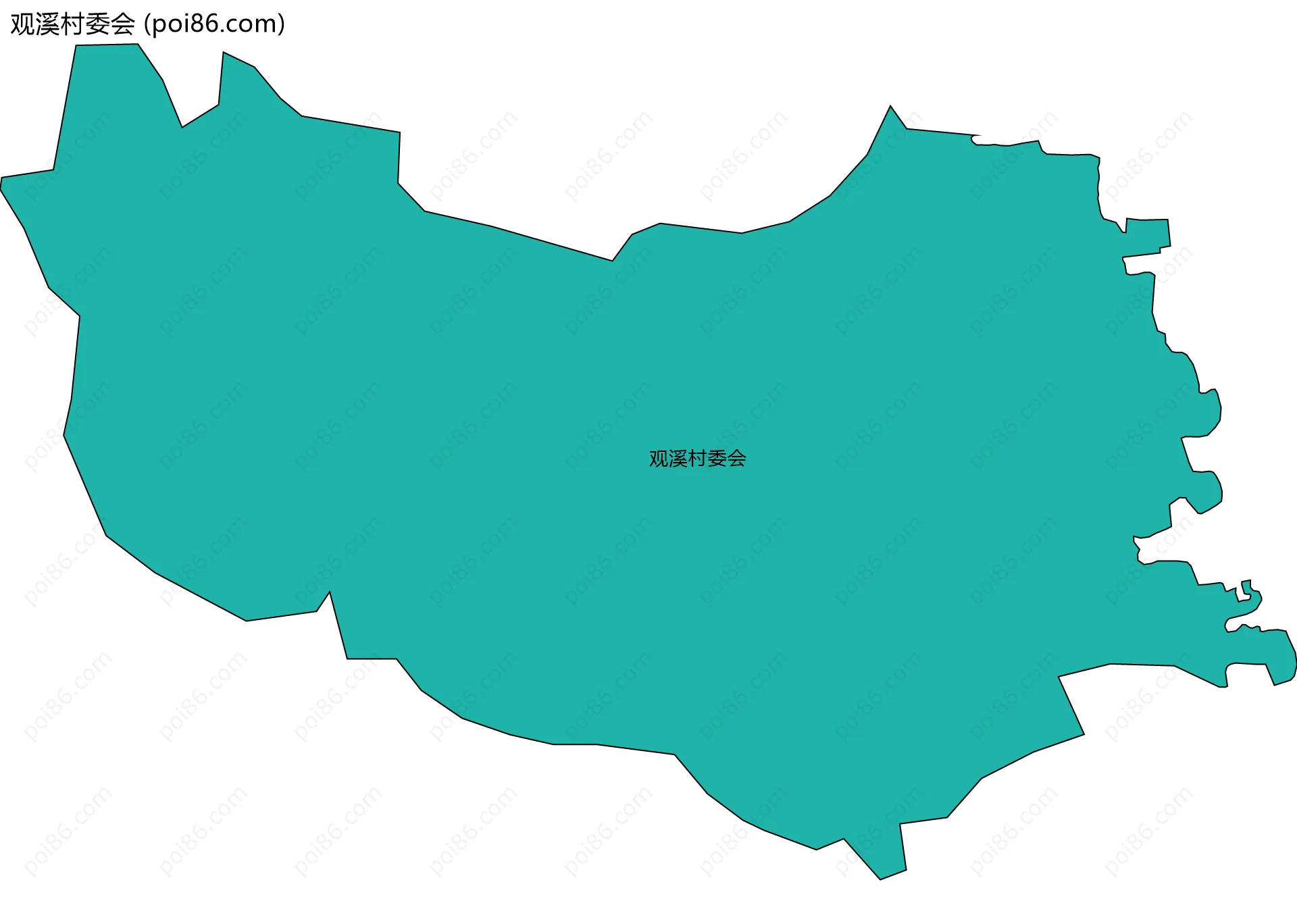 观溪村委会边界地图