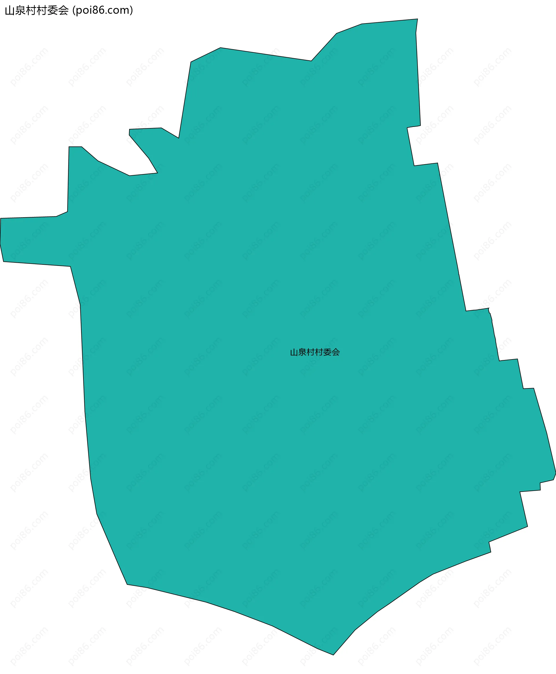 山泉村村委会边界地图