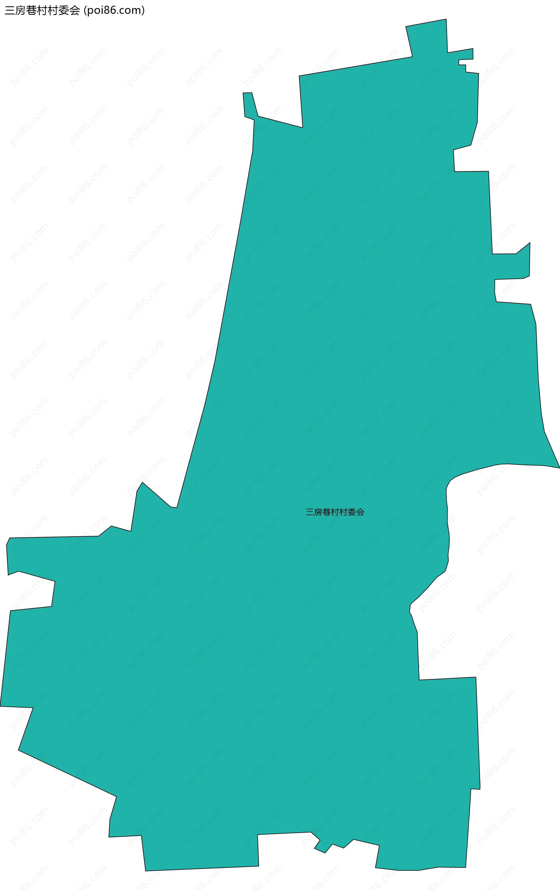 三房巷村村委会边界地图