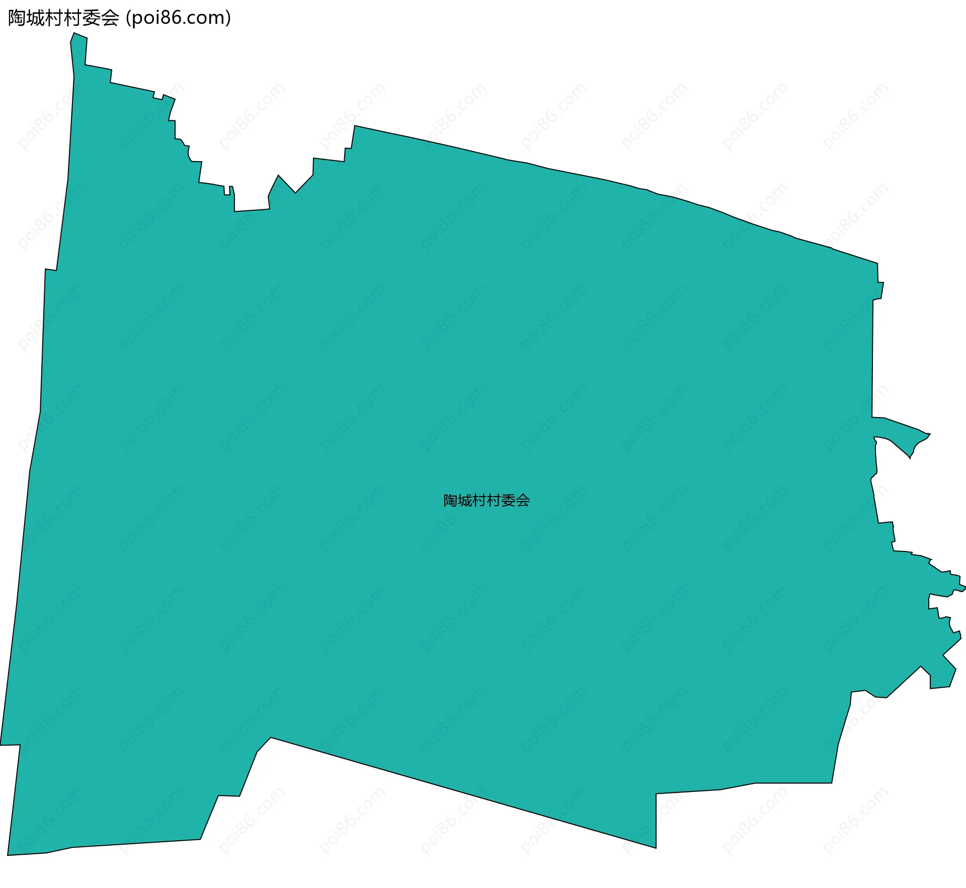 陶城村村委会边界地图