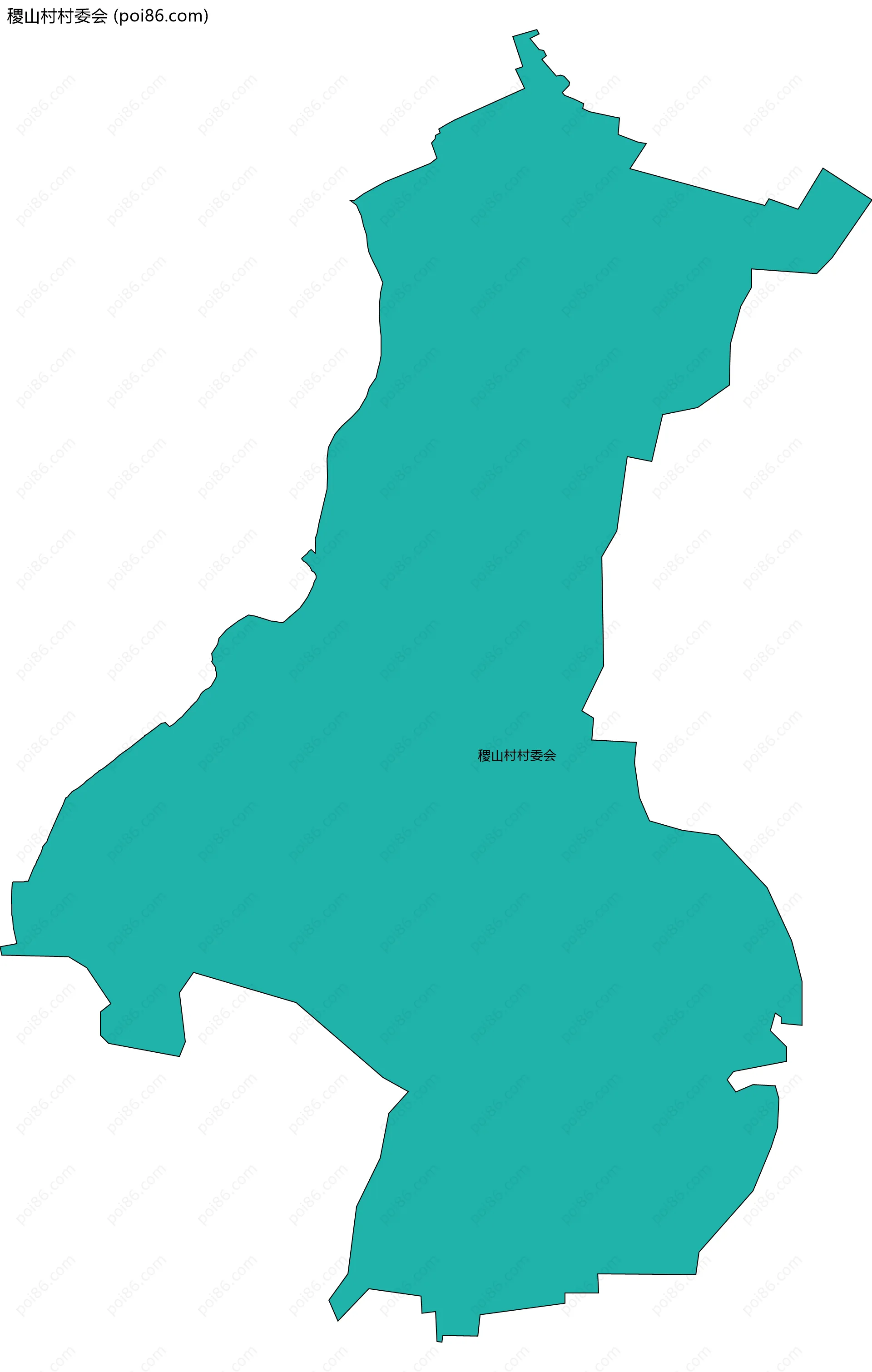 稷山村村委会边界地图