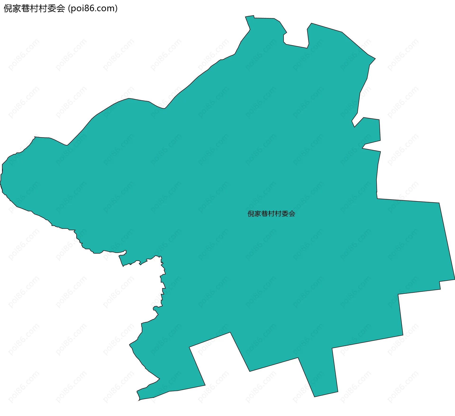 倪家巷村村委会边界地图