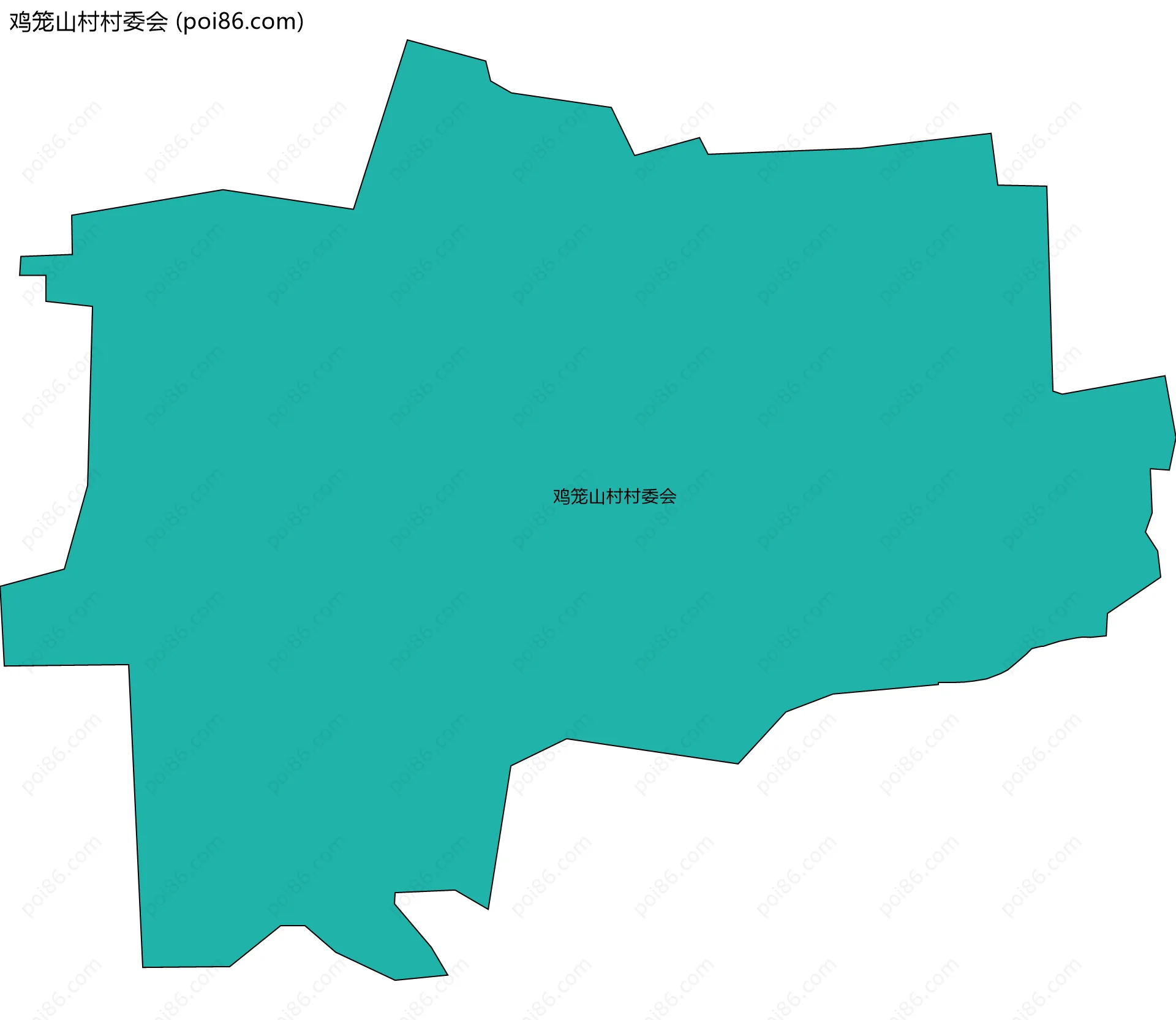 鸡笼山村村委会边界地图