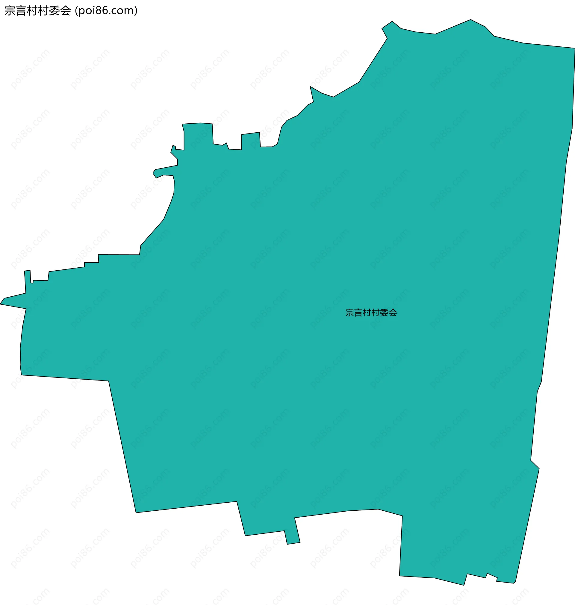 宗言村村委会边界地图