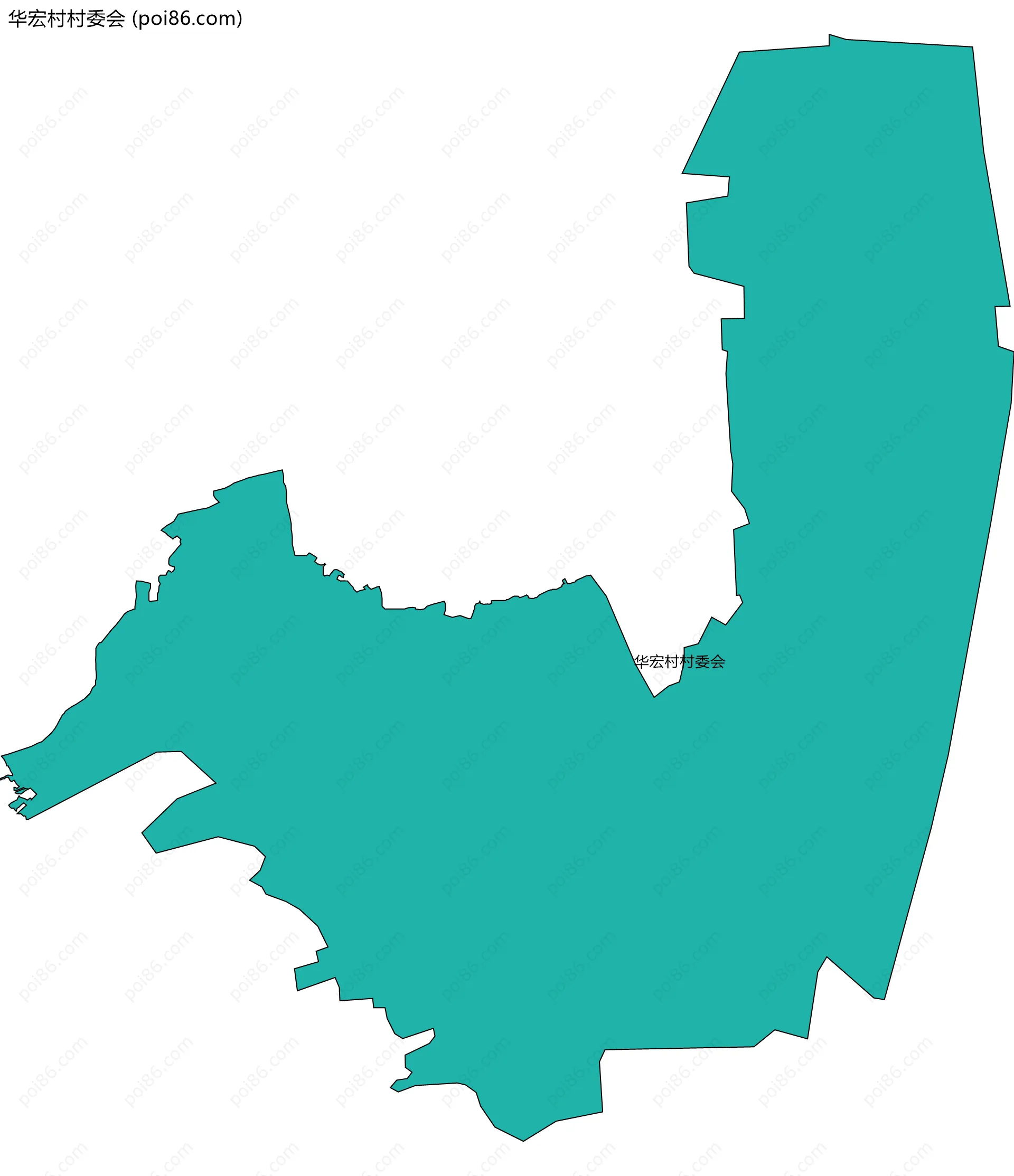 华宏村村委会边界地图