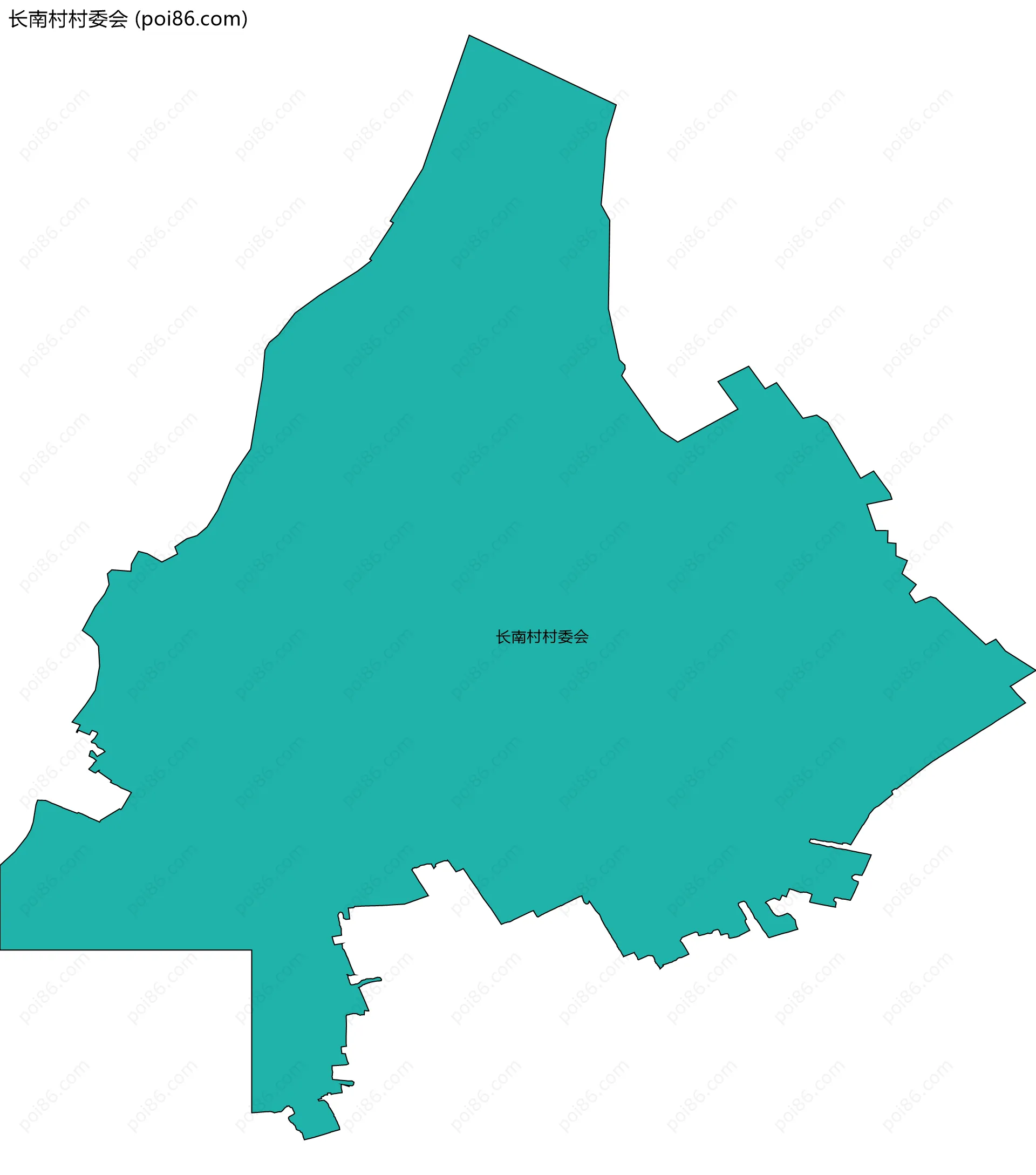 长南村村委会边界地图