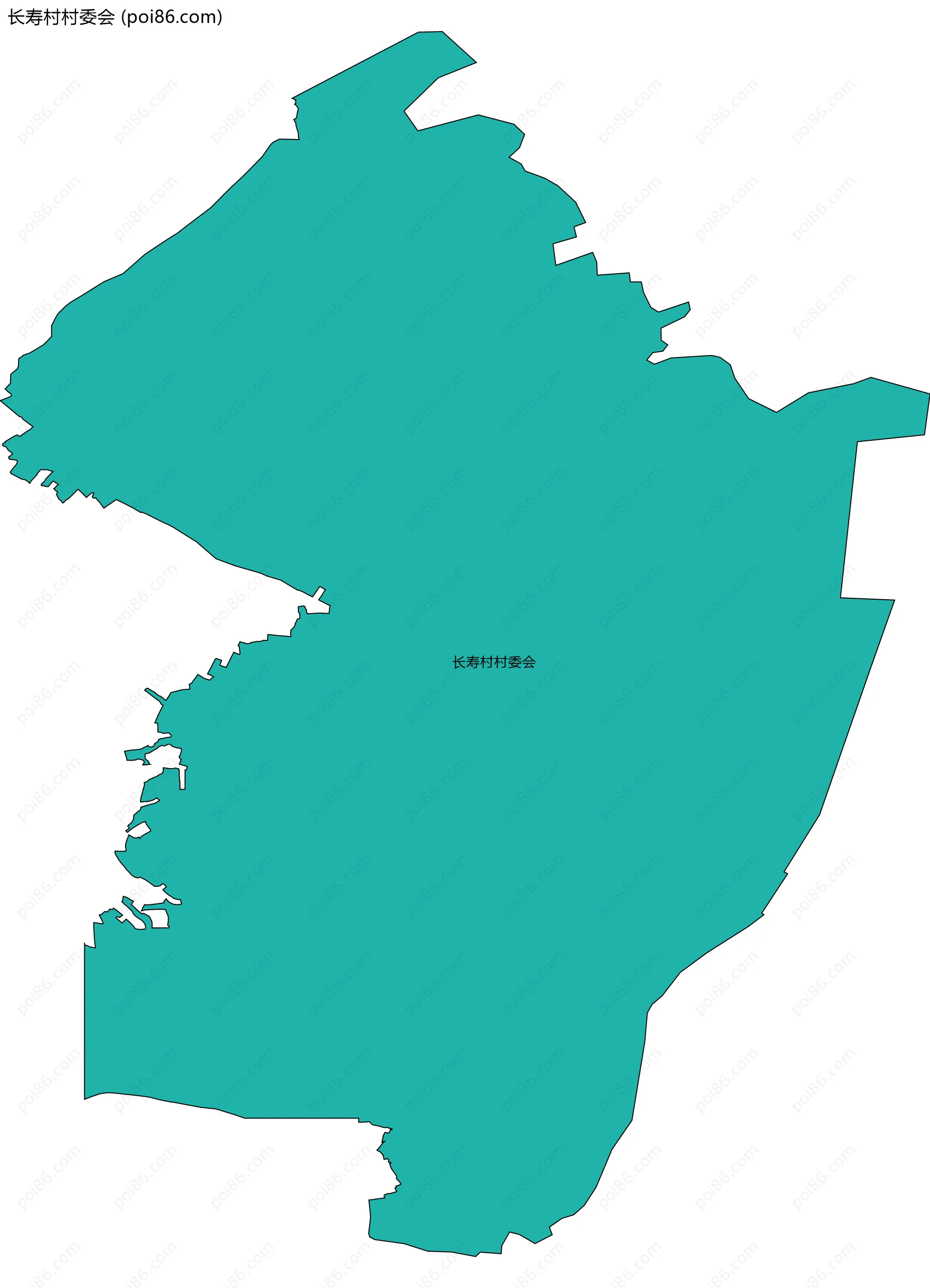 长寿村村委会边界地图