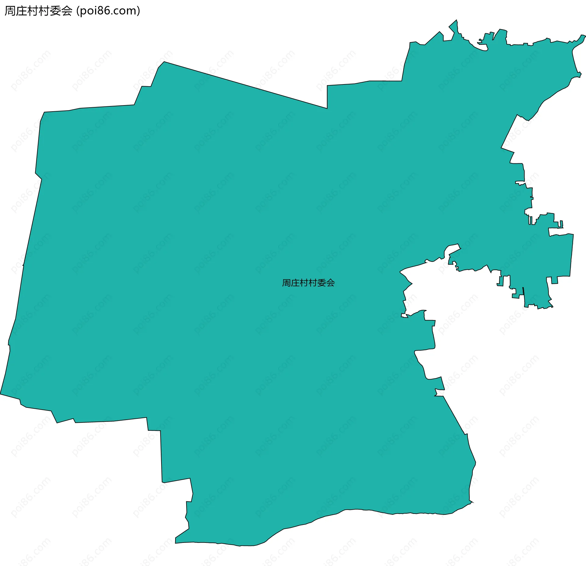 周庄村村委会边界地图