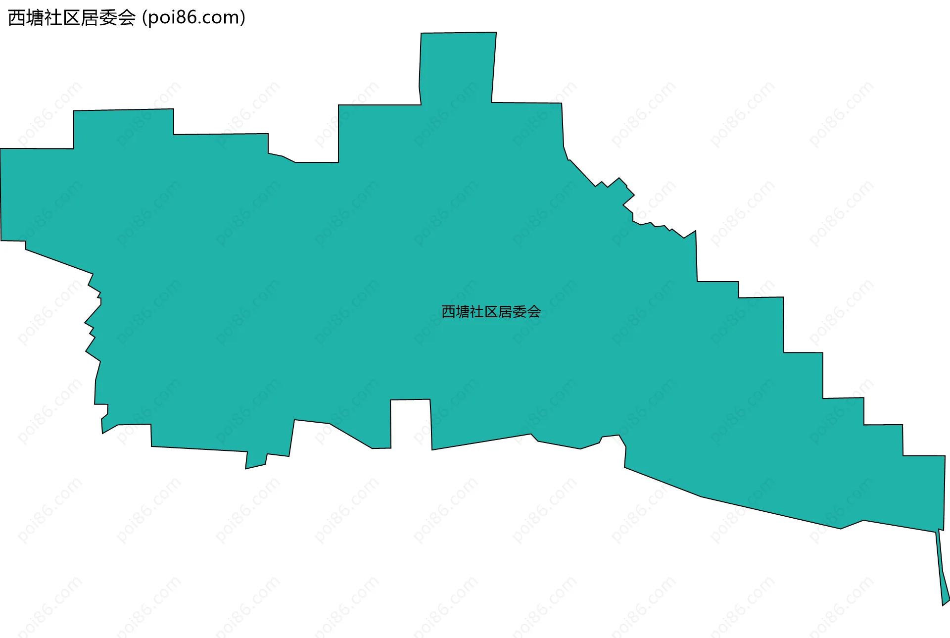 西塘社区居委会边界地图