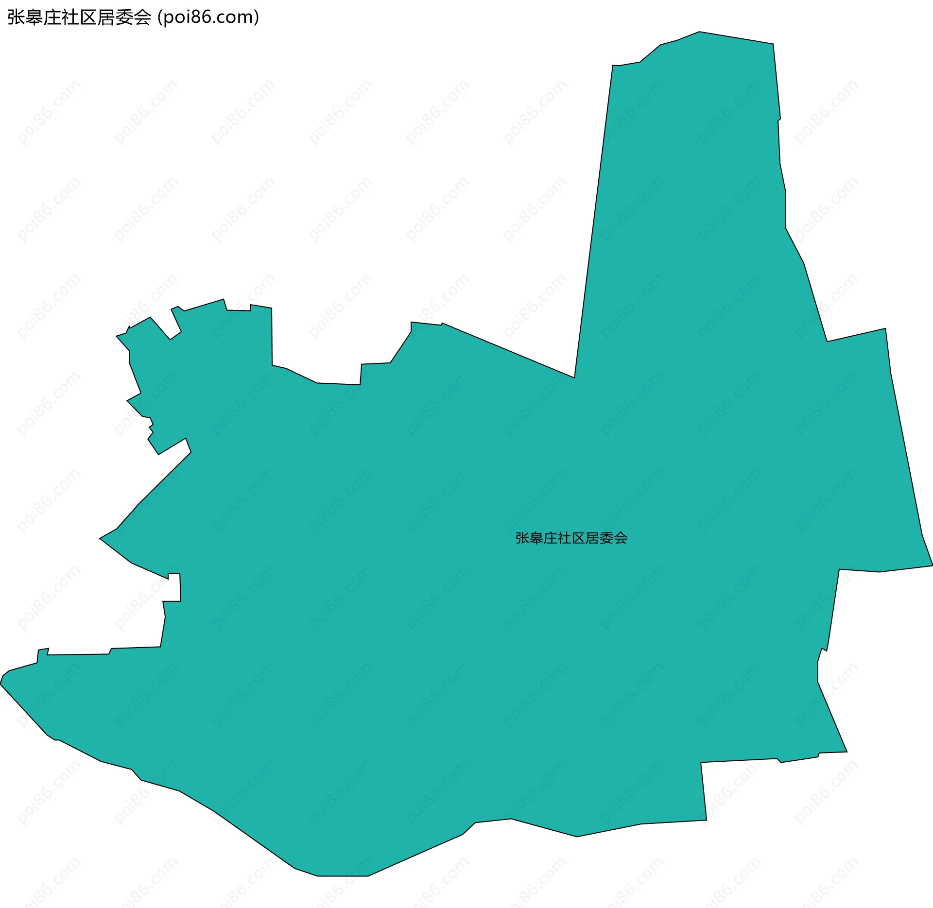 张皋庄社区居委会边界地图