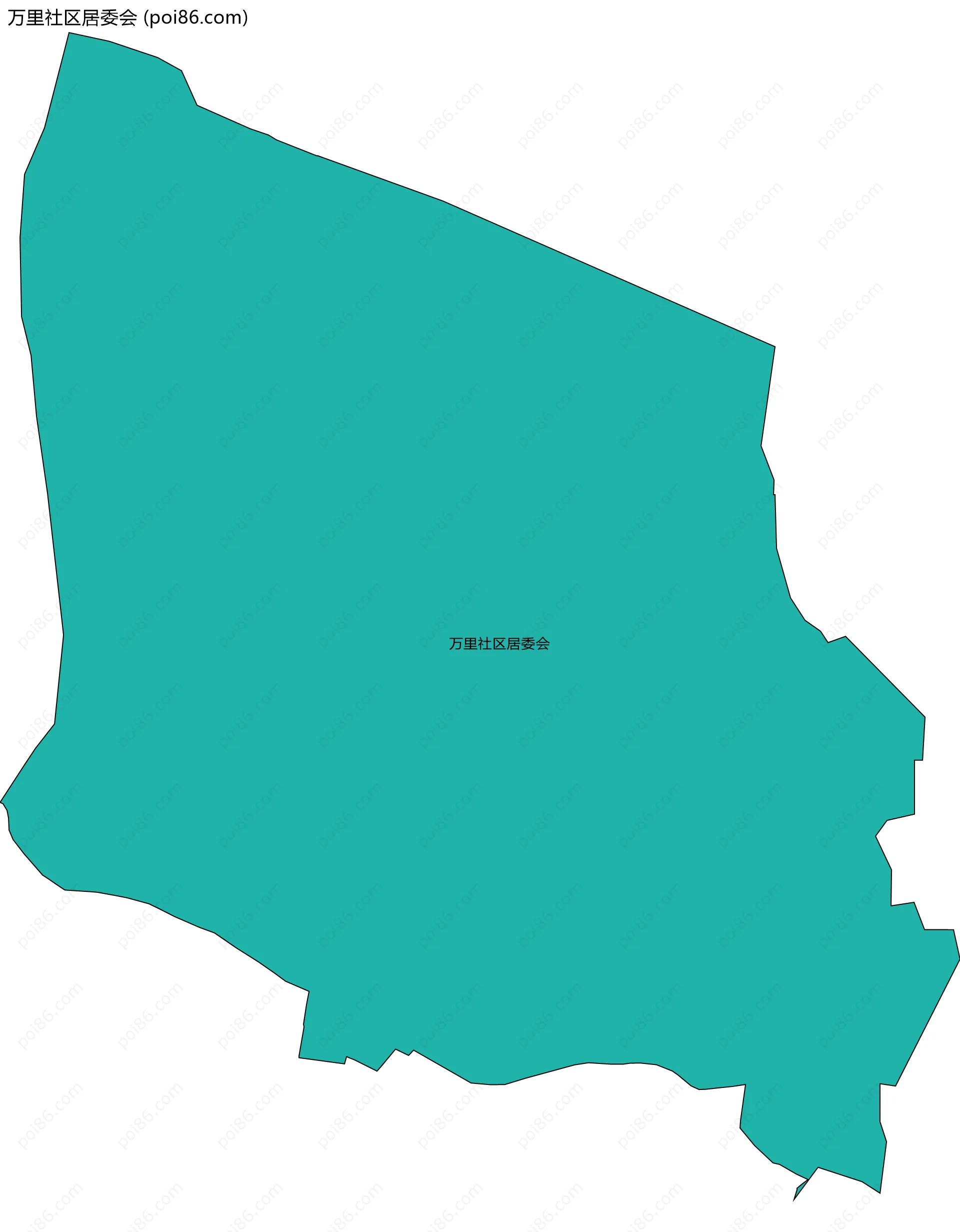 万里社区居委会边界地图