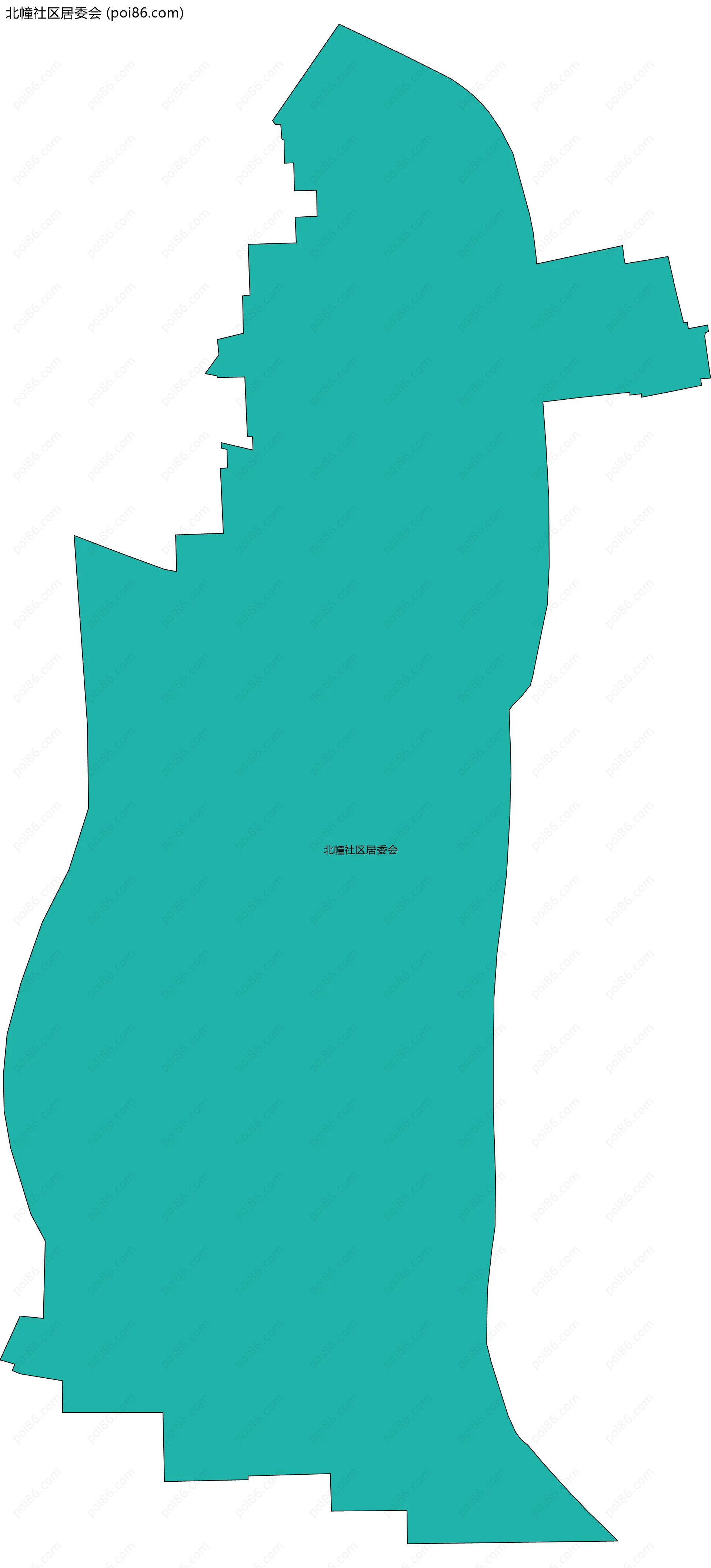 北幢社区居委会边界地图
