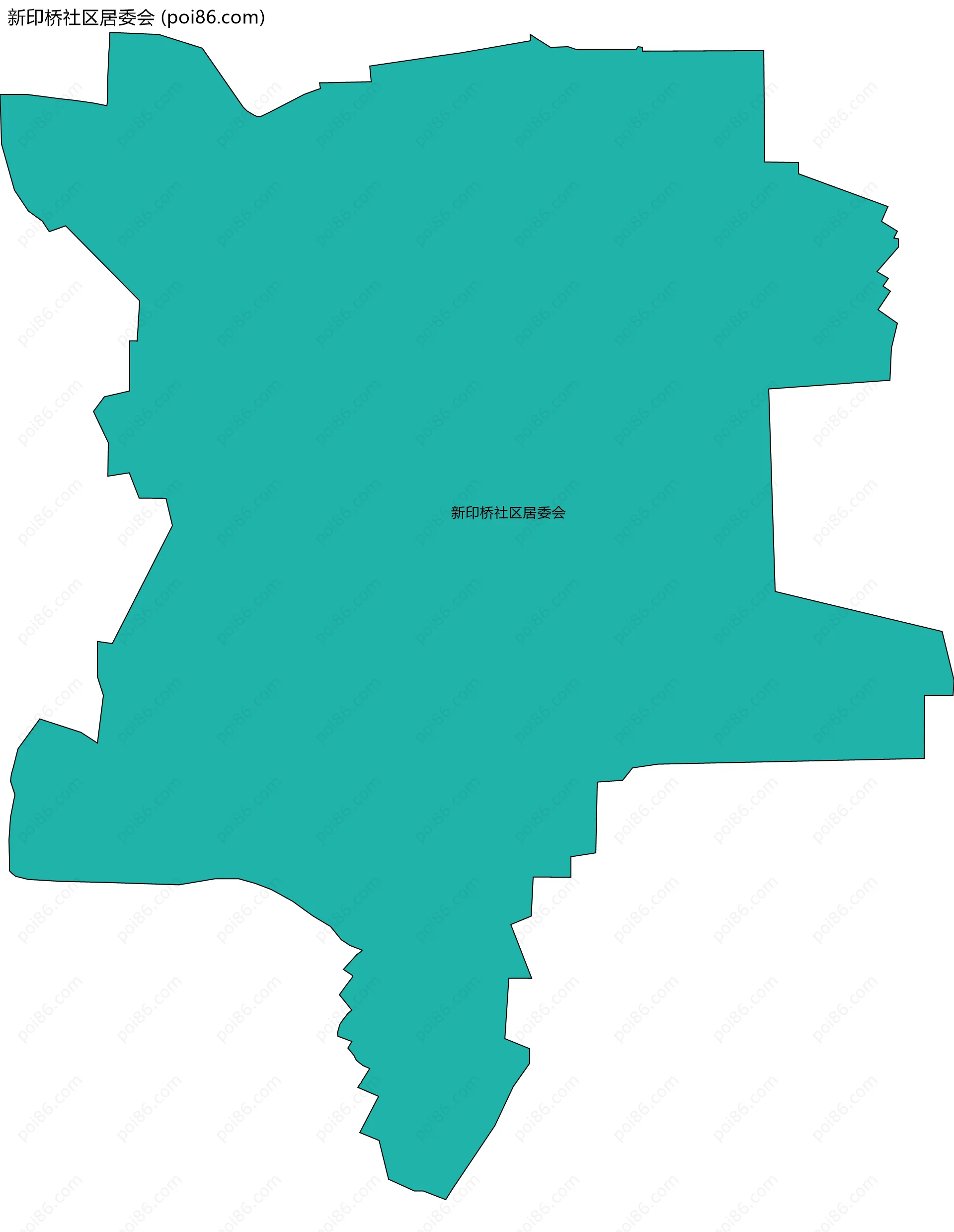 新印桥社区居委会边界地图