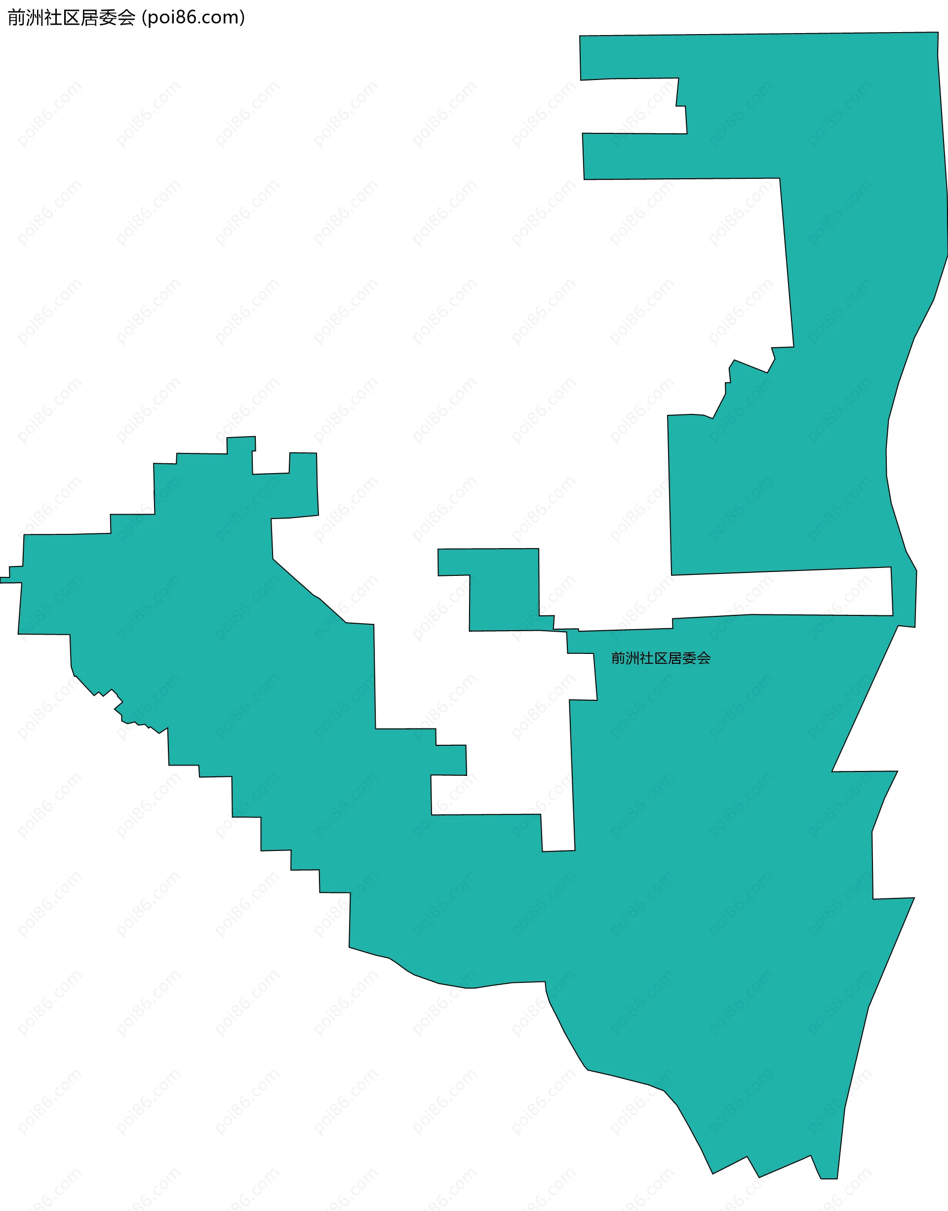 前洲社区居委会边界地图