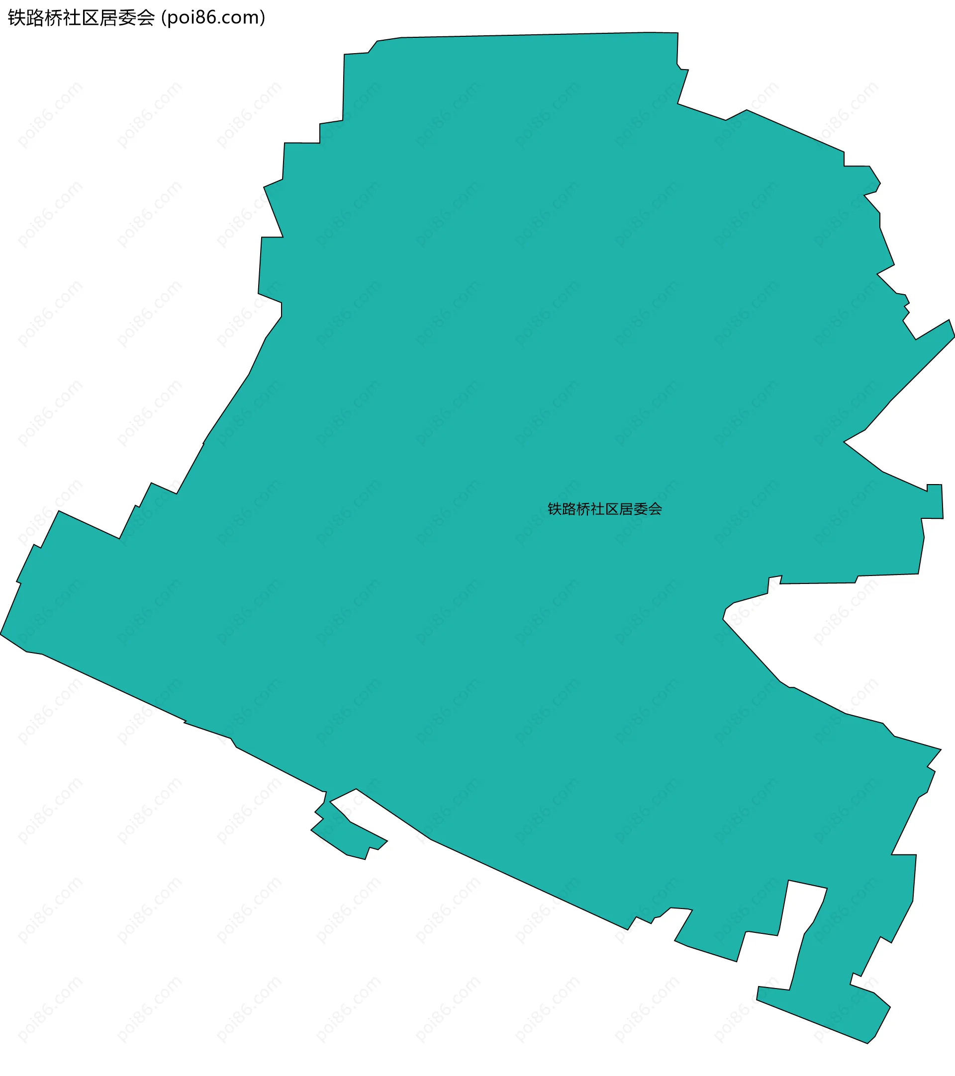 铁路桥社区居委会边界地图