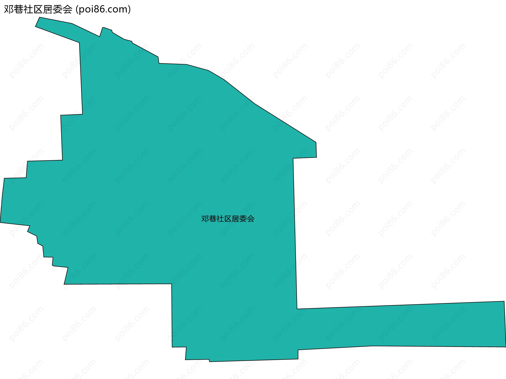 邓巷社区居委会边界地图