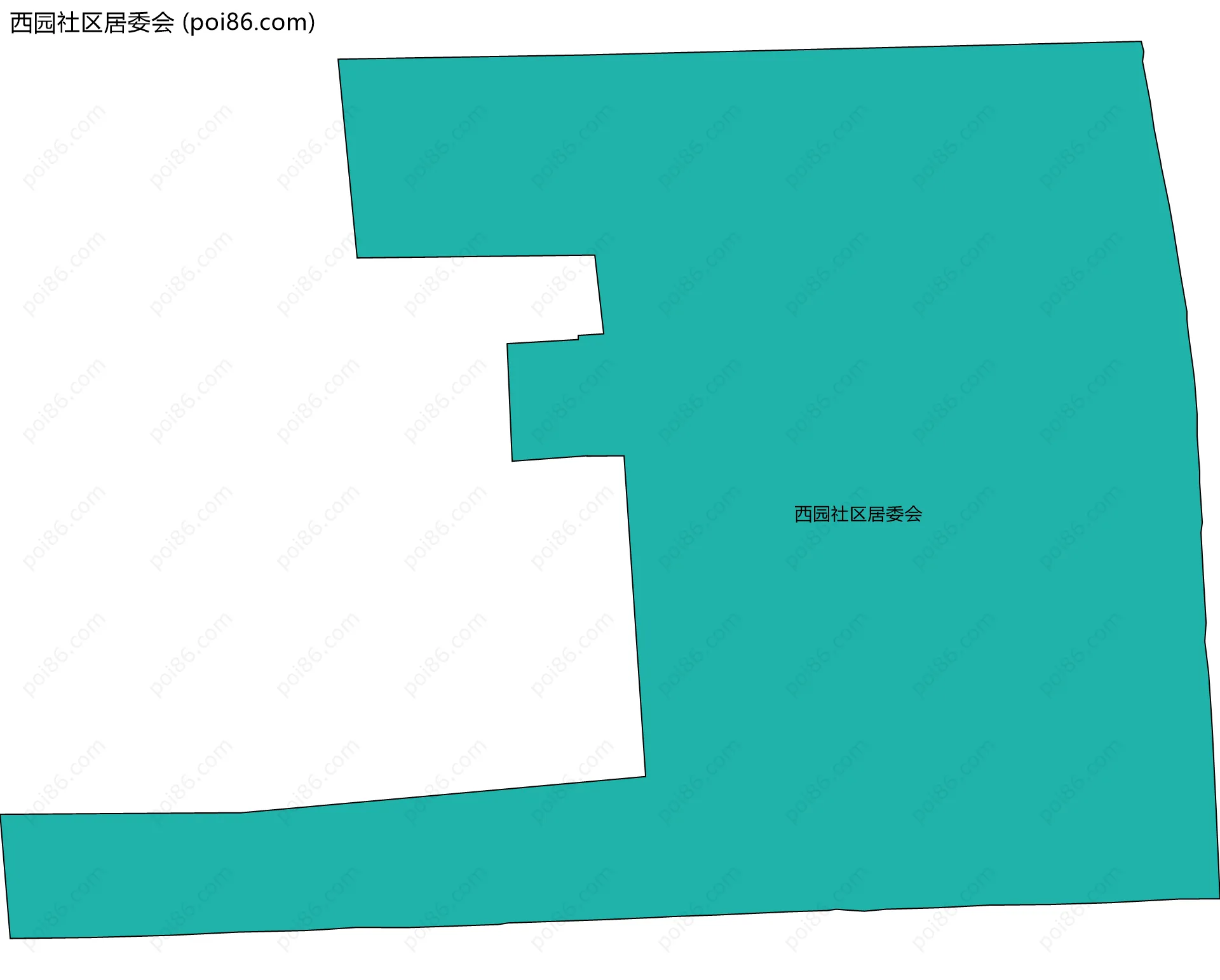 西园社区居委会边界地图