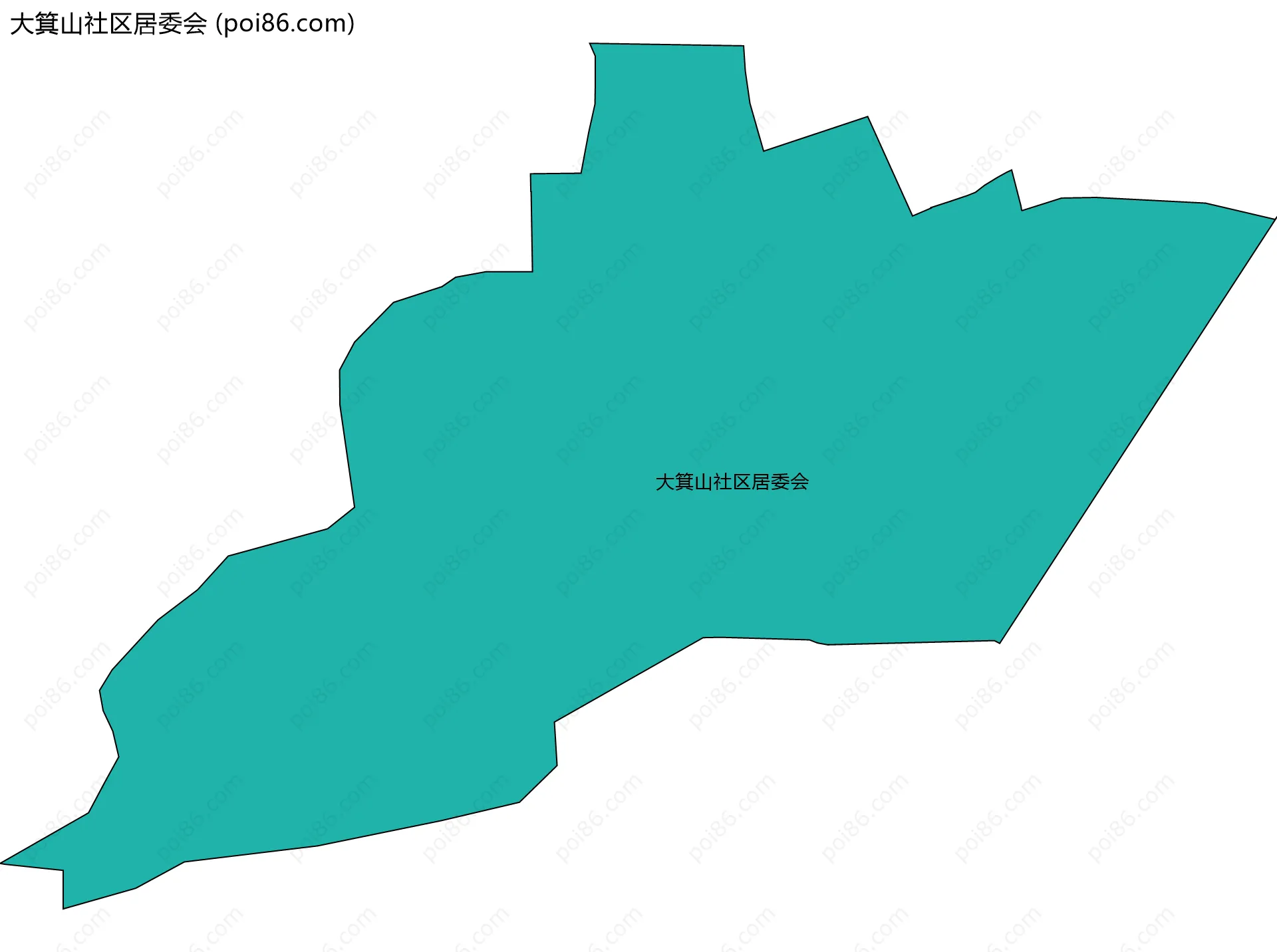 大箕山社区居委会边界地图
