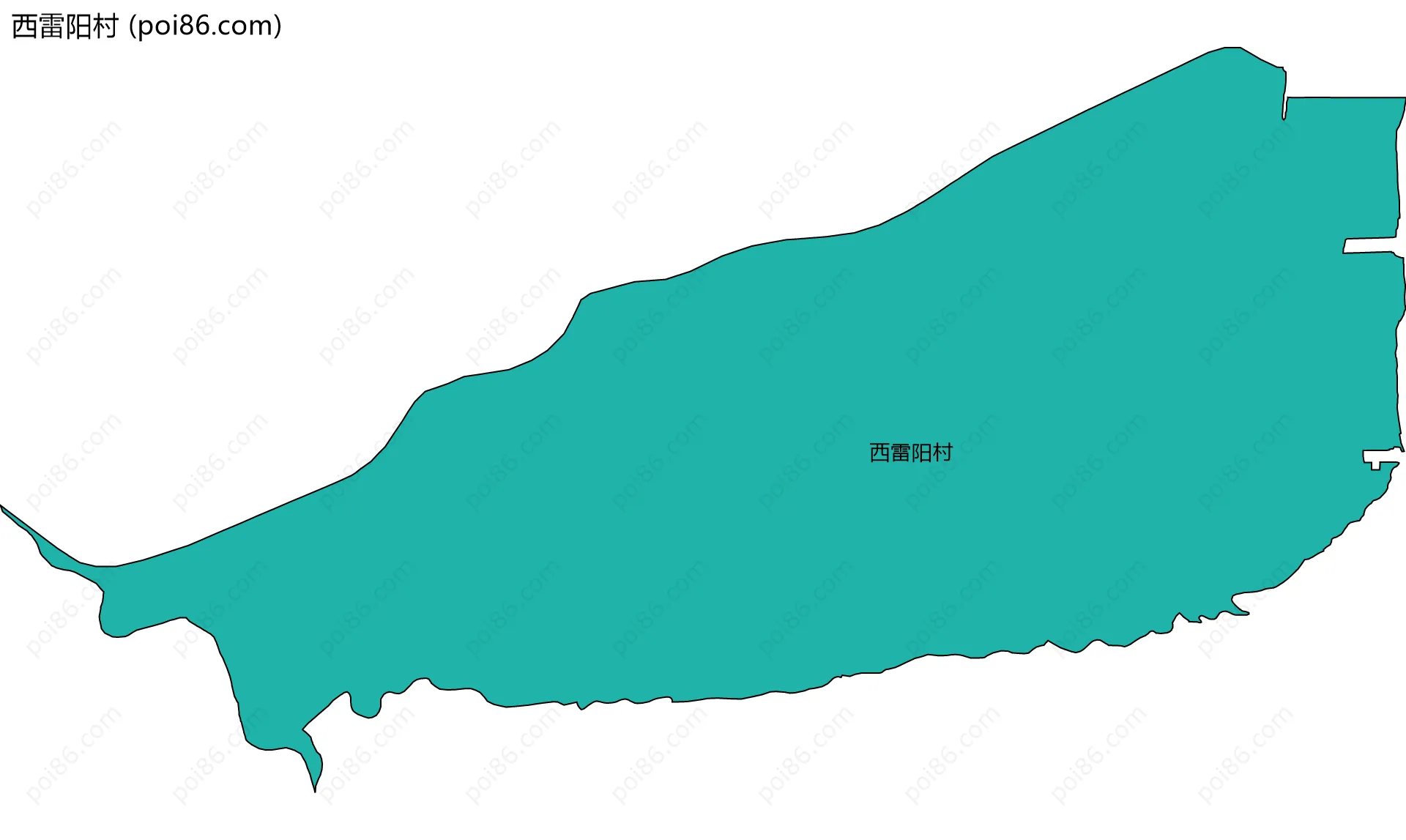 西雷阳村边界地图