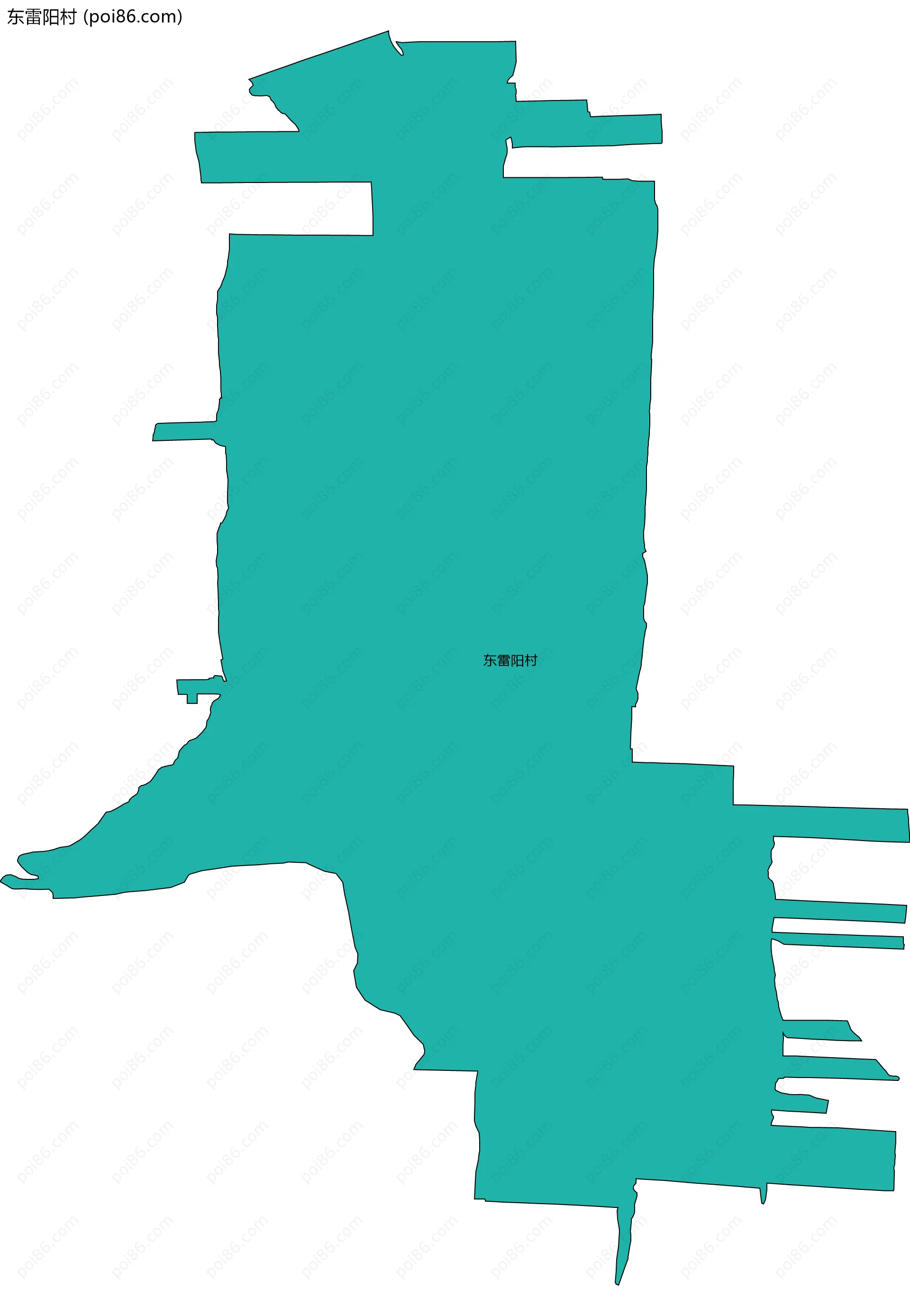 东雷阳村边界地图