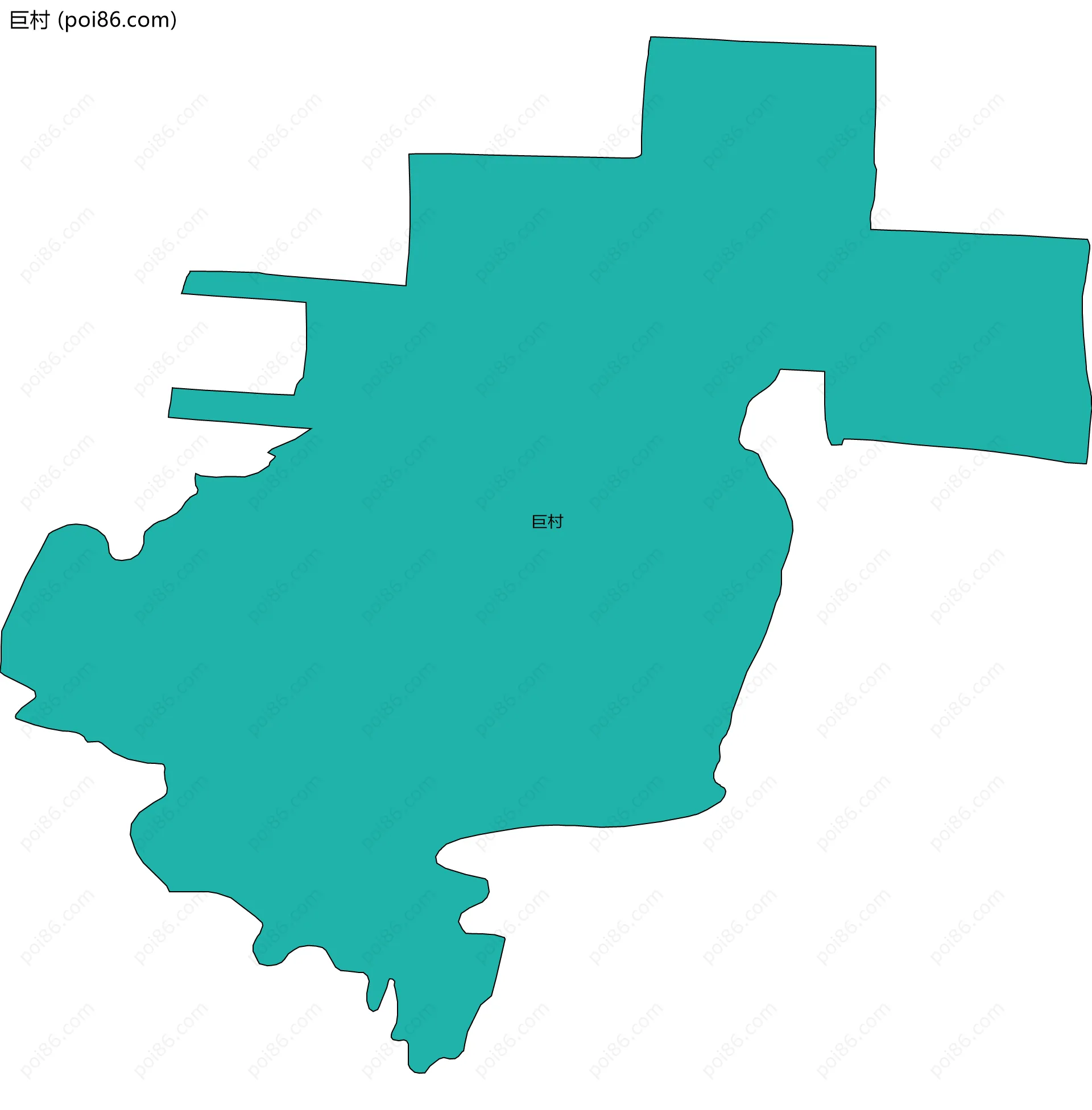 巨村边界地图