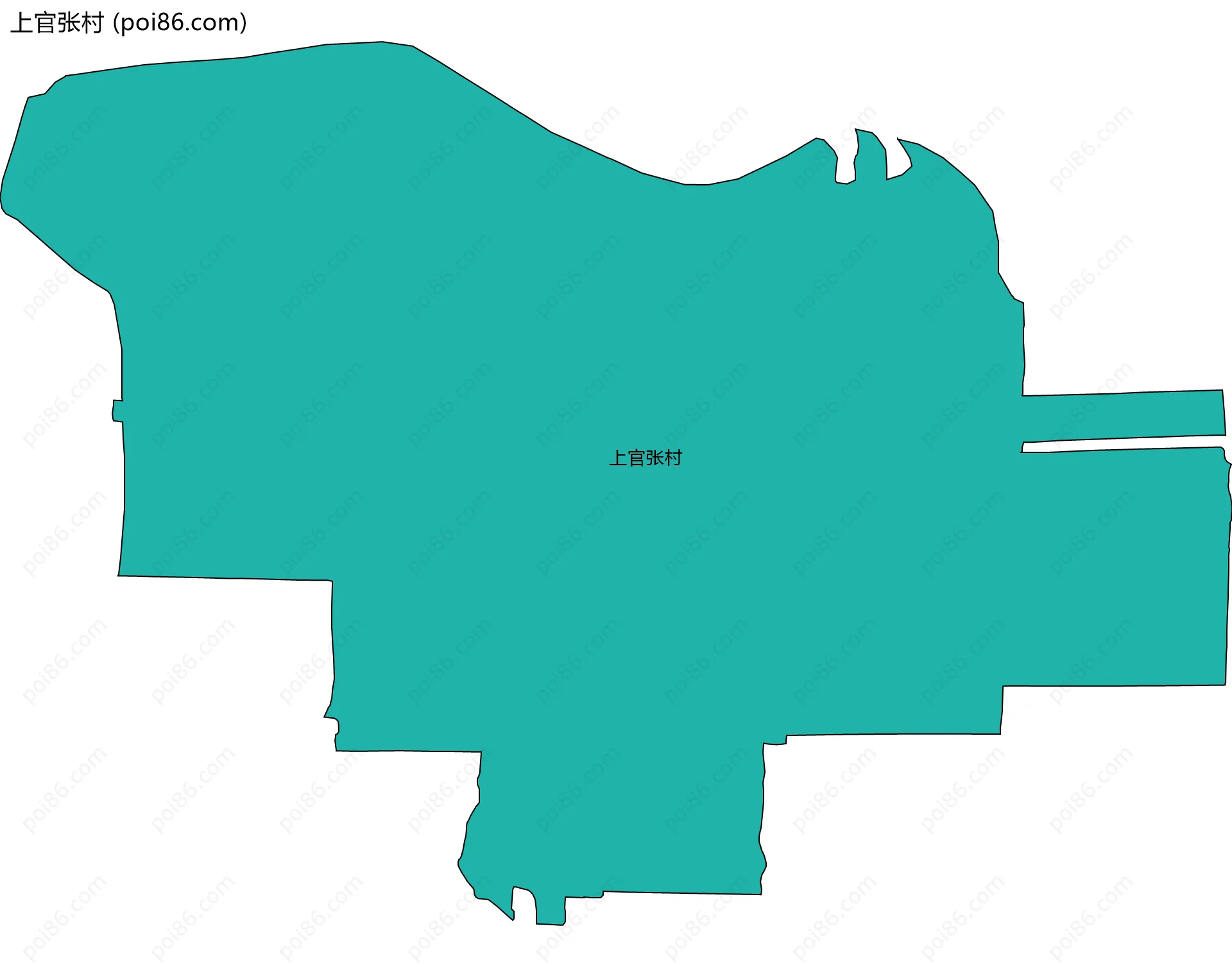 上官张村边界地图