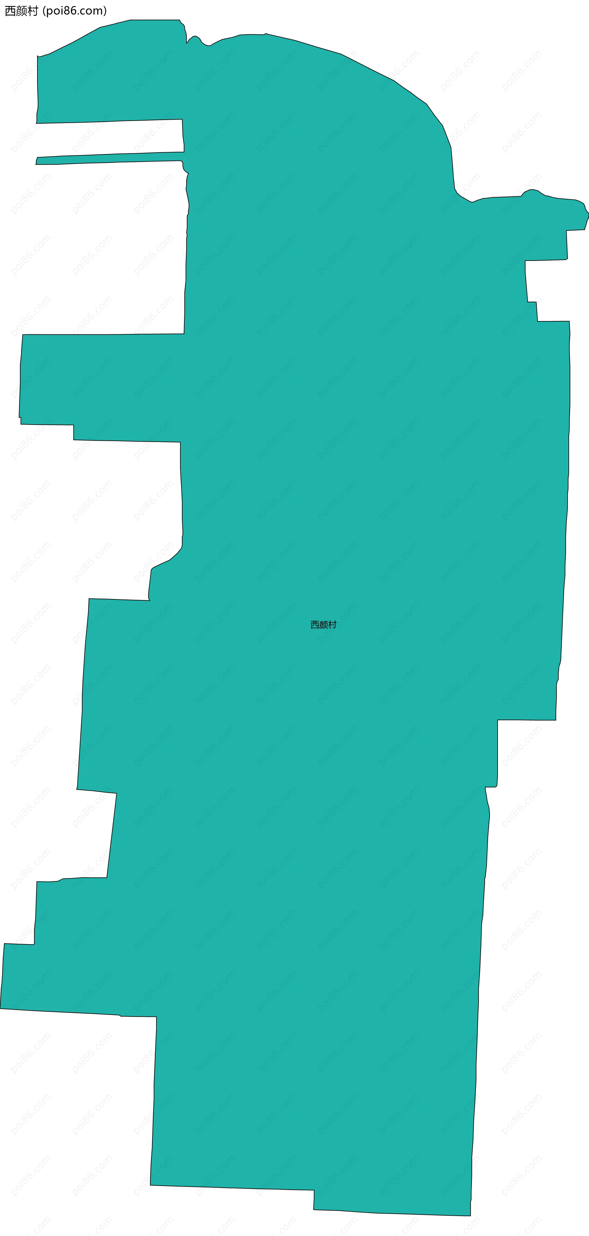 西颜村边界地图