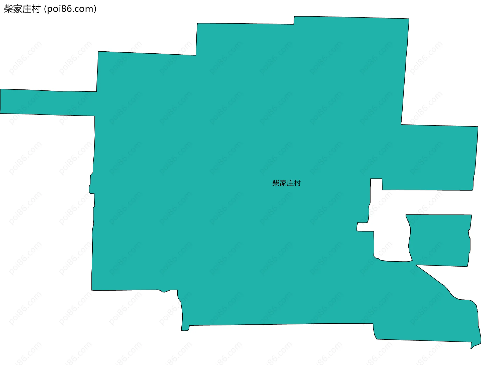 柴家庄村边界地图