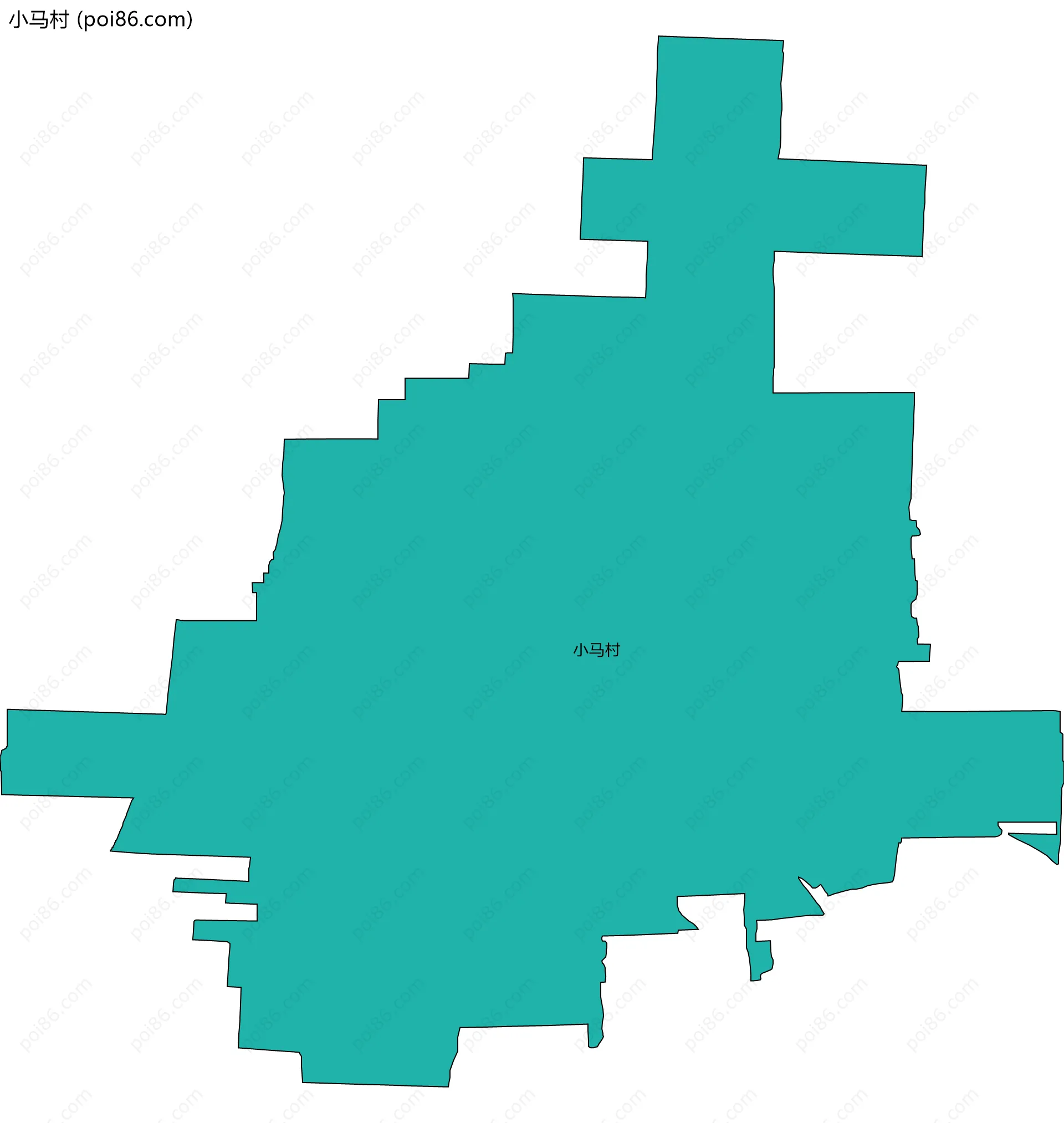 小马村边界地图