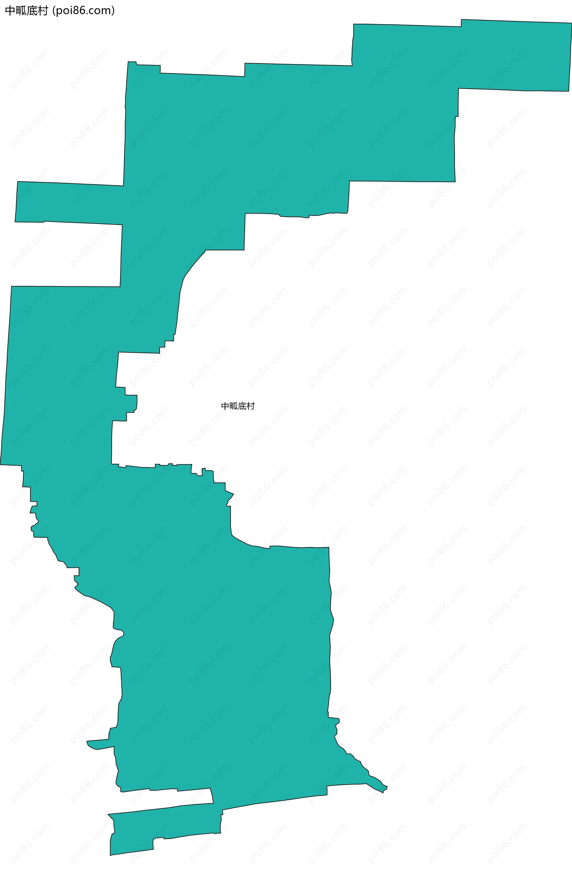 中畖底村边界地图