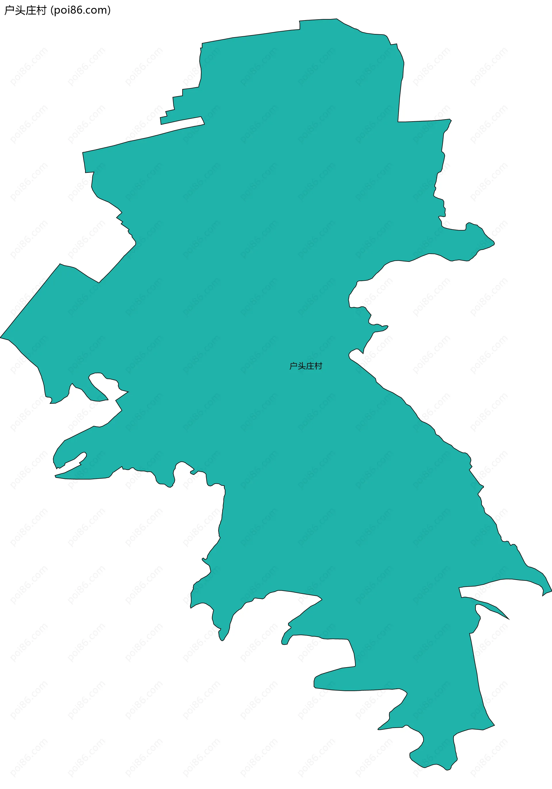 户头庄村边界地图