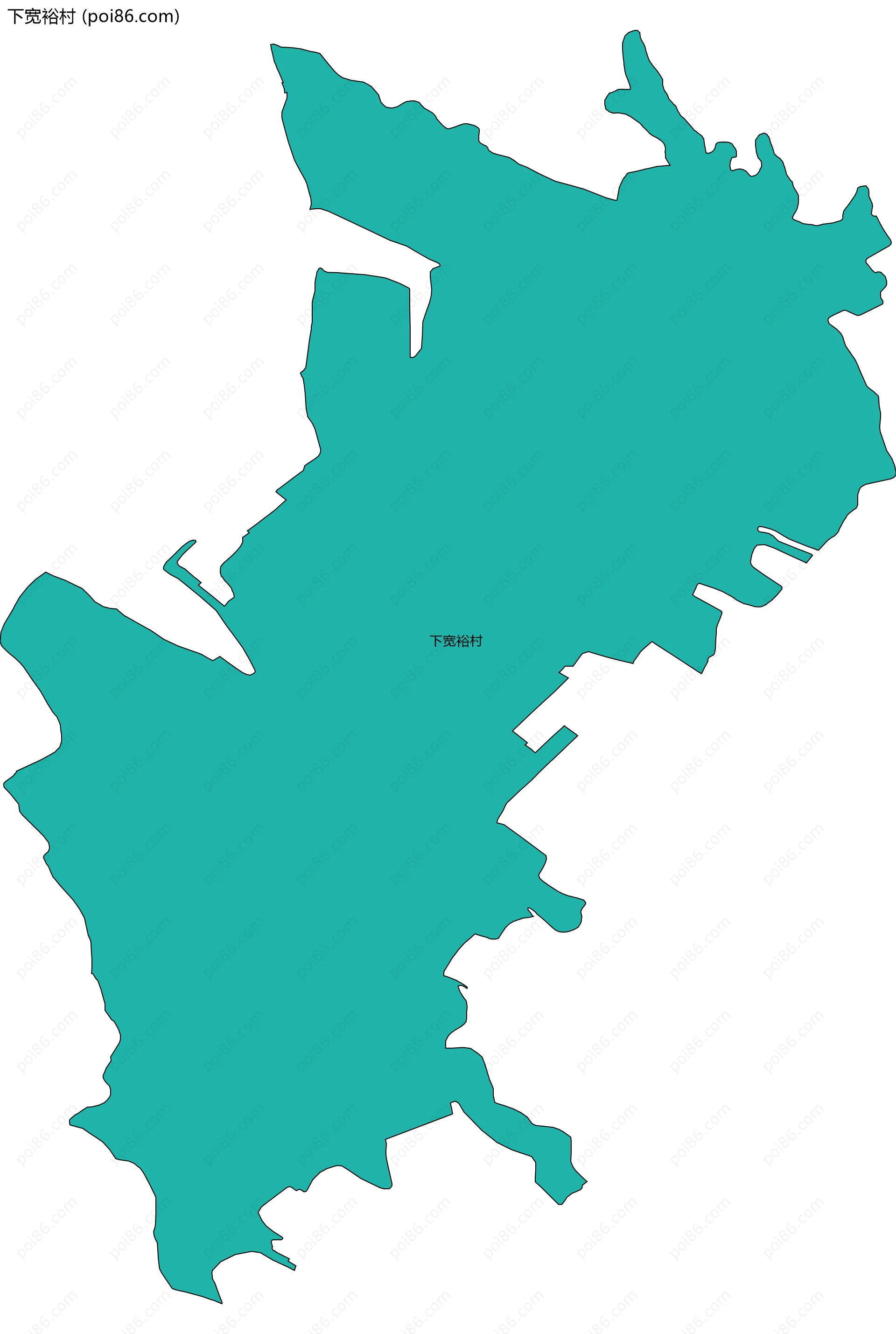 下宽裕村边界地图