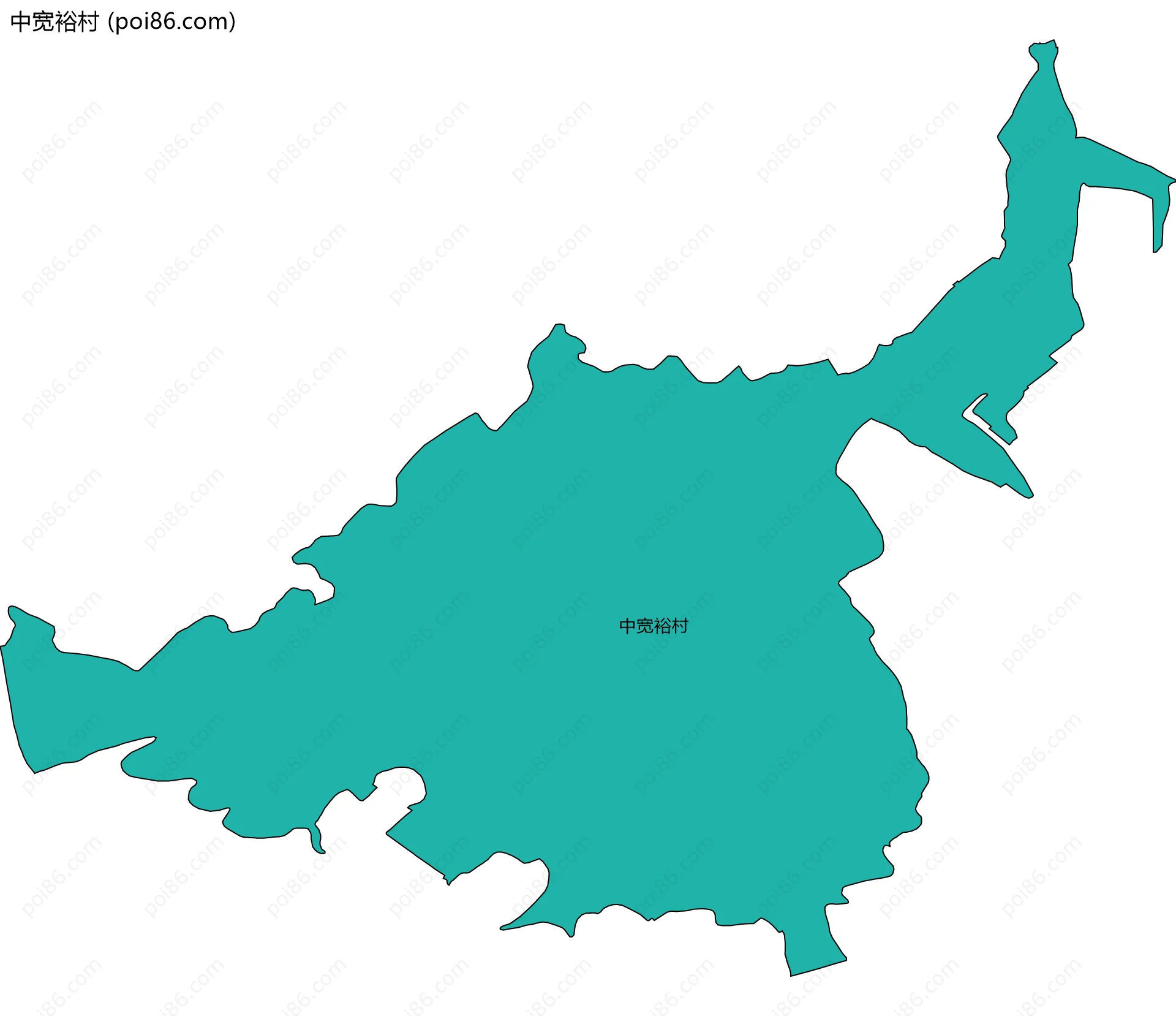 中宽裕村边界地图