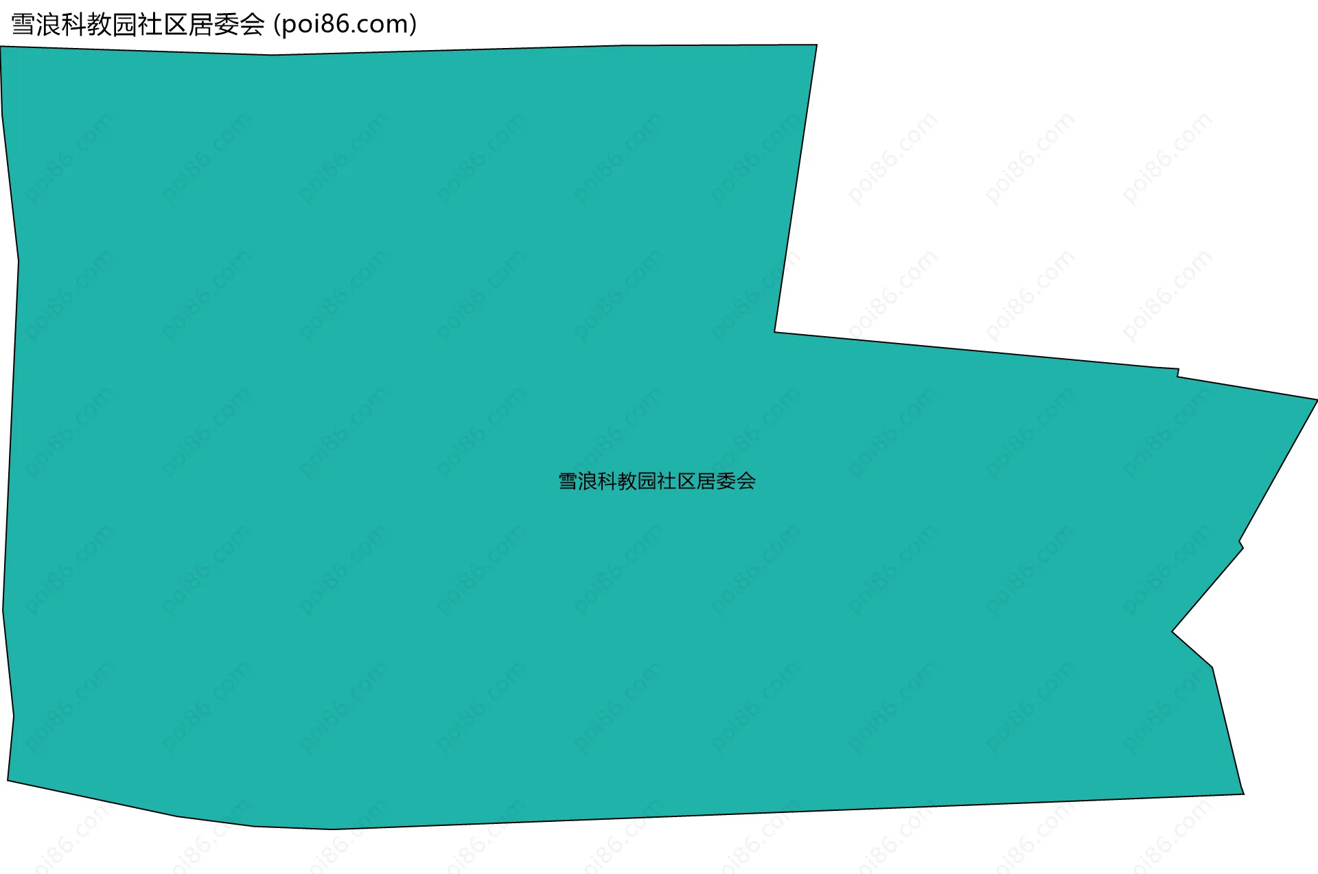 雪浪科教园社区居委会边界地图