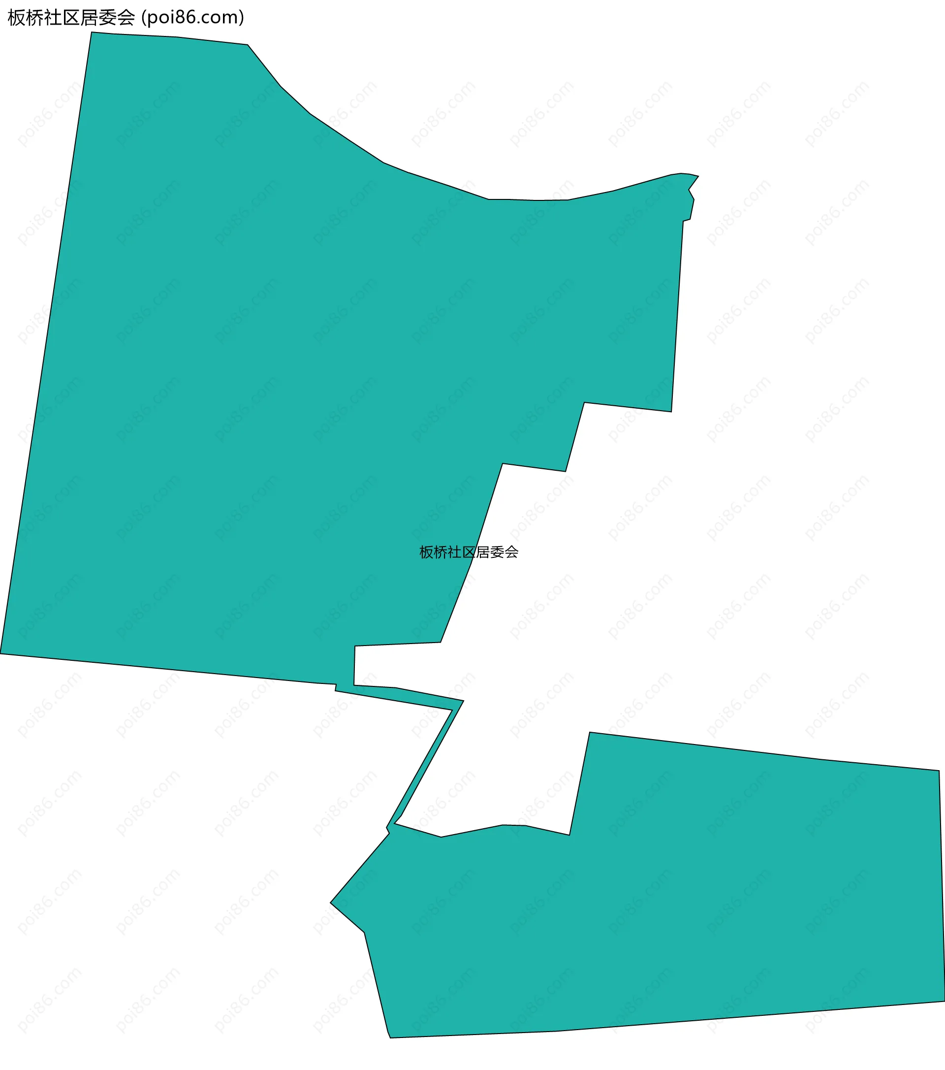 板桥社区居委会边界地图