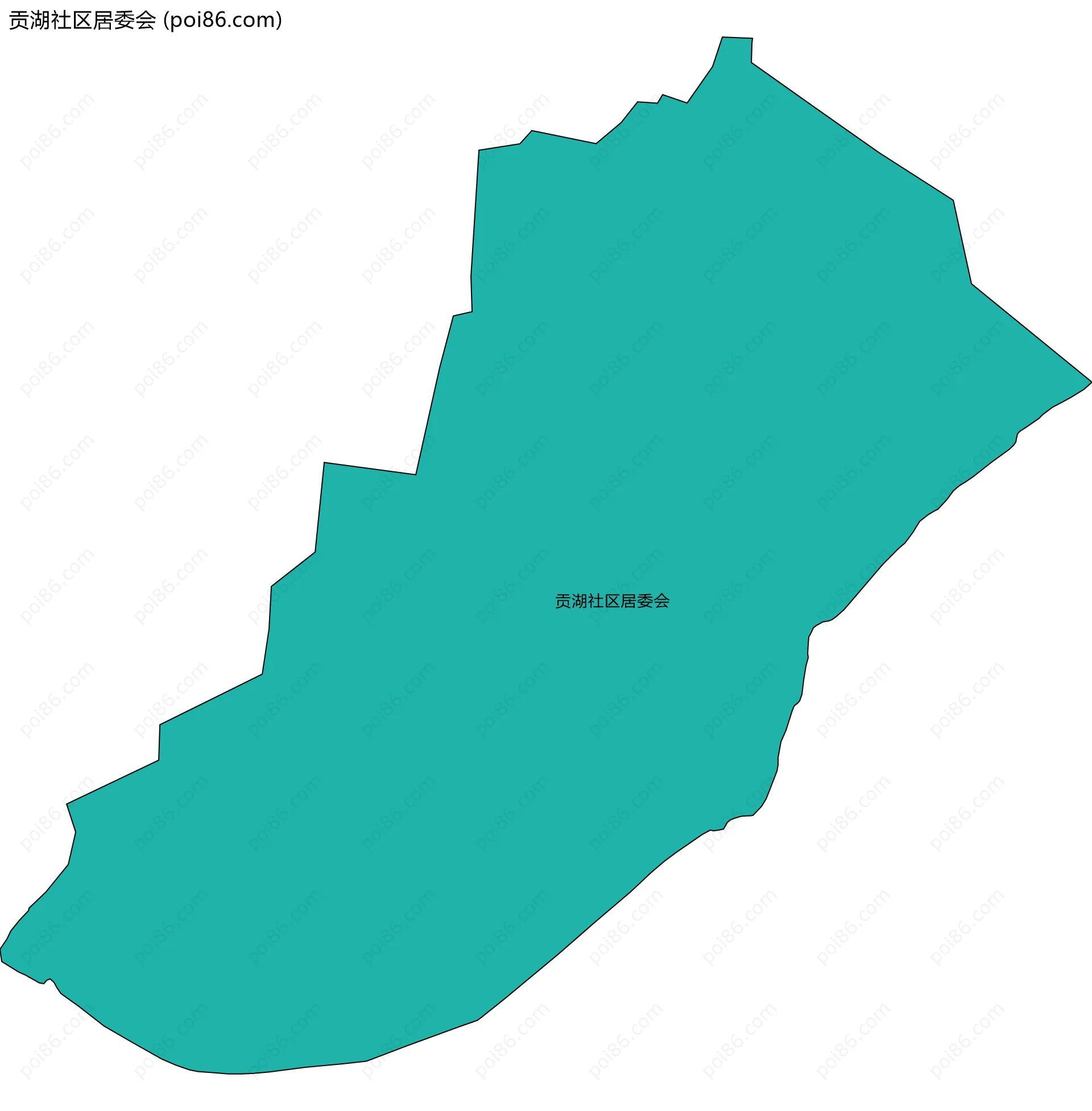 贡湖社区居委会边界地图