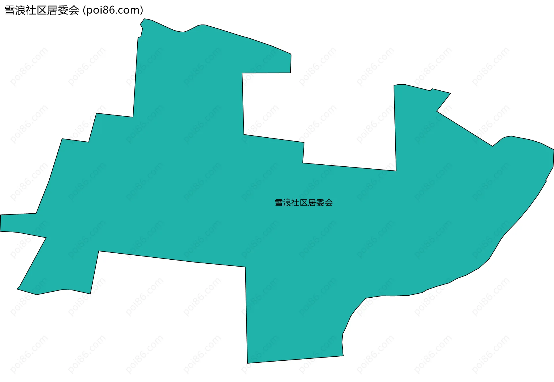 雪浪社区居委会边界地图