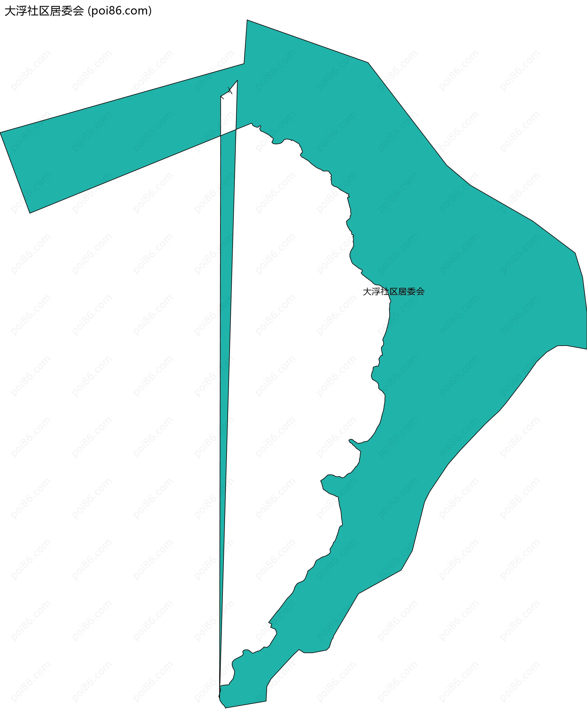 大浮社区居委会边界地图