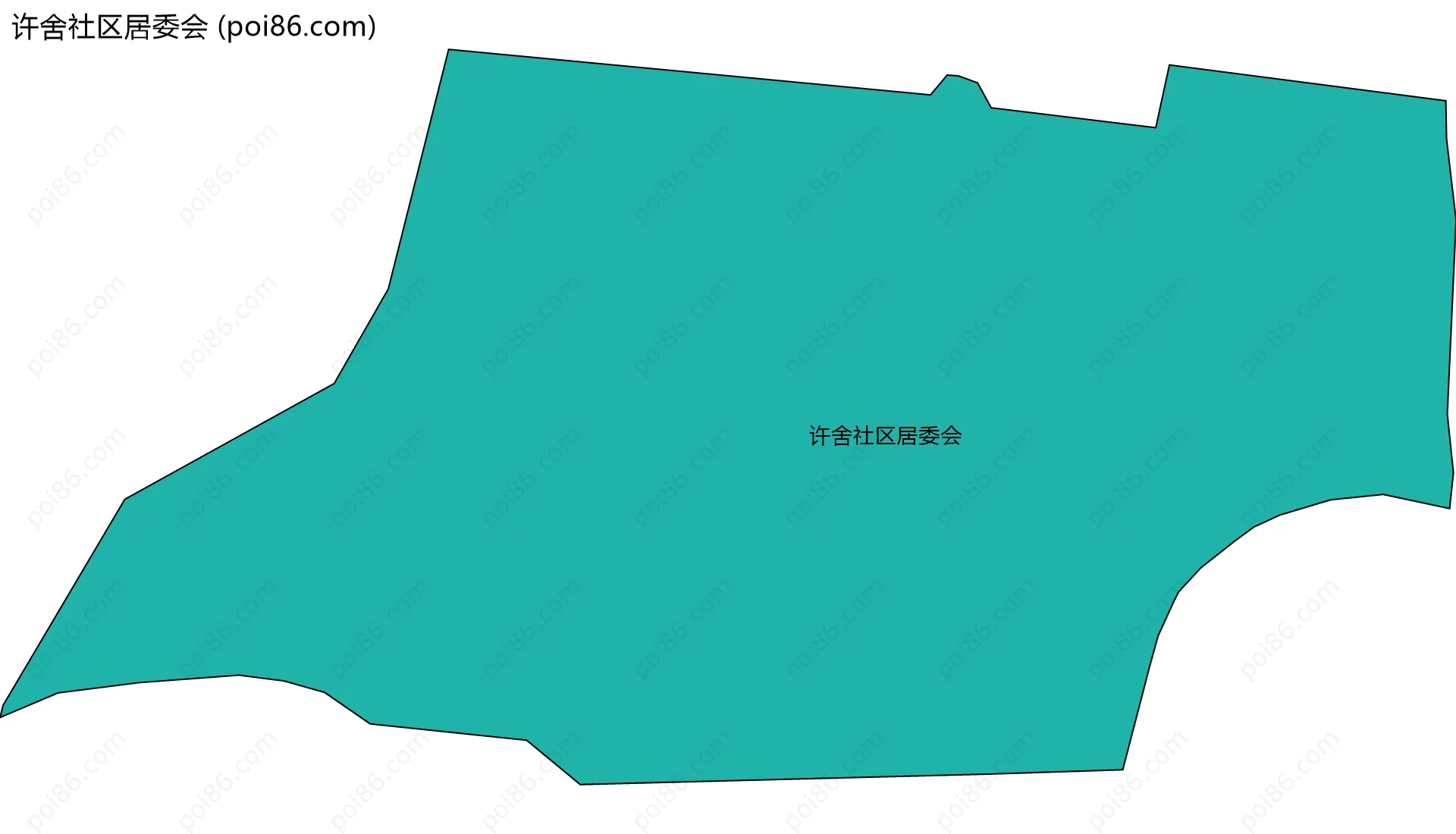 许舍社区居委会边界地图