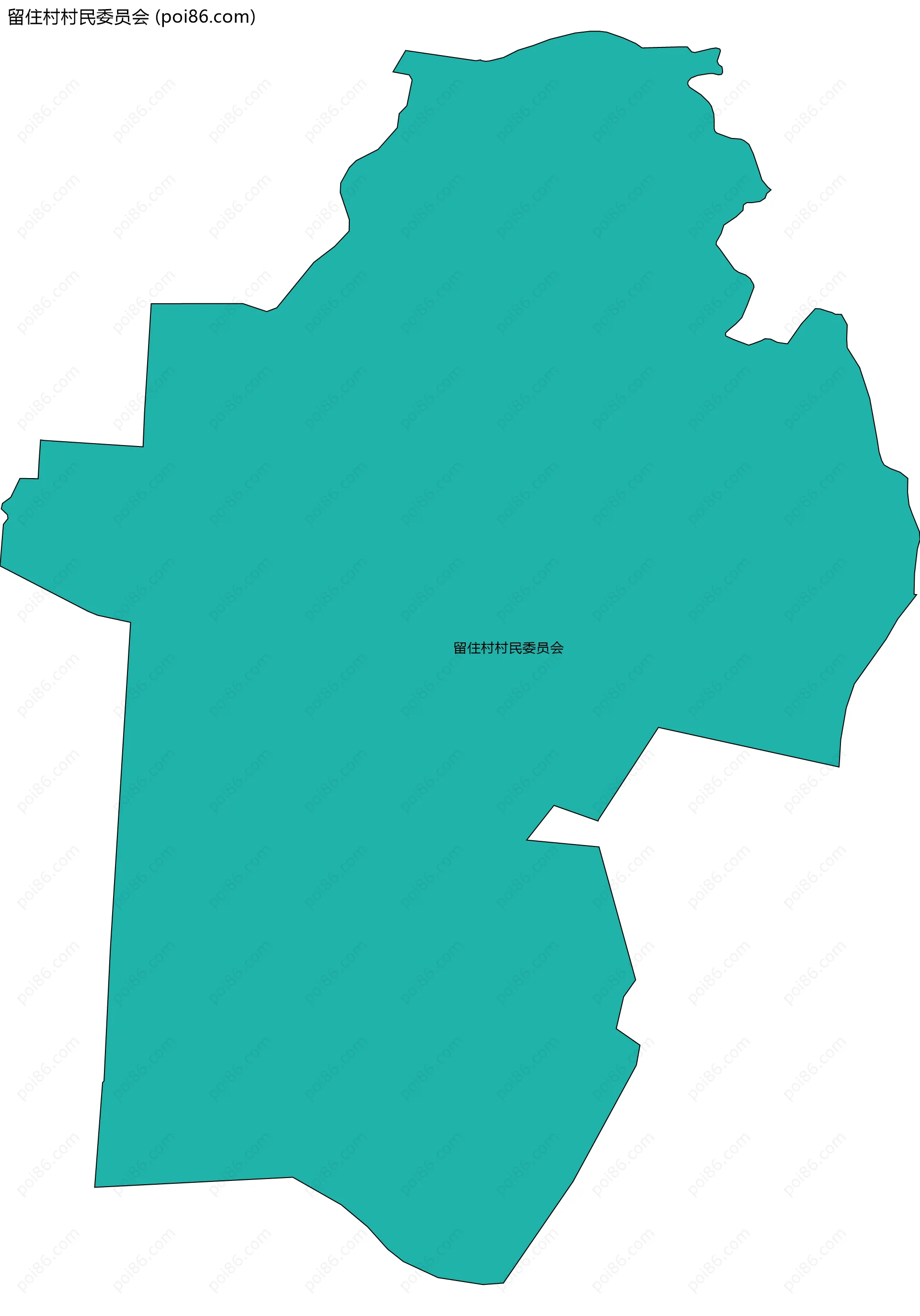留住村村民委员会边界地图