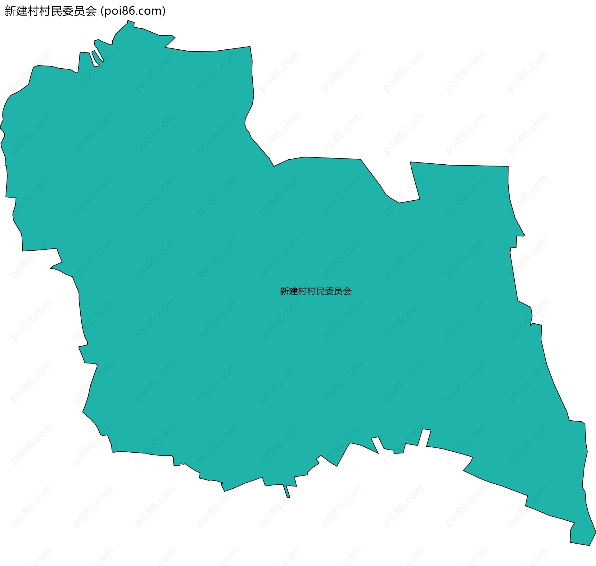 新建村村民委员会边界地图