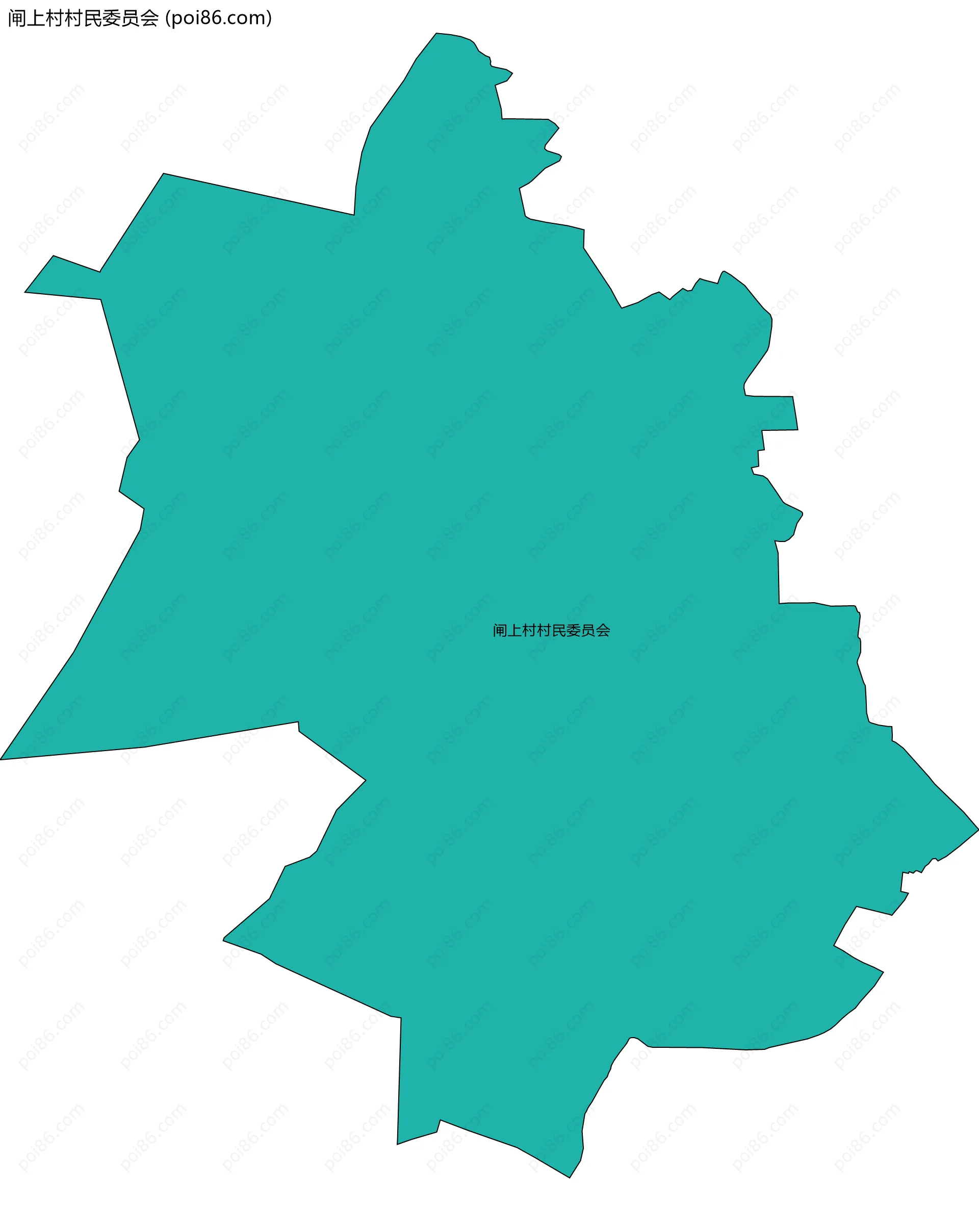 闸上村村民委员会边界地图